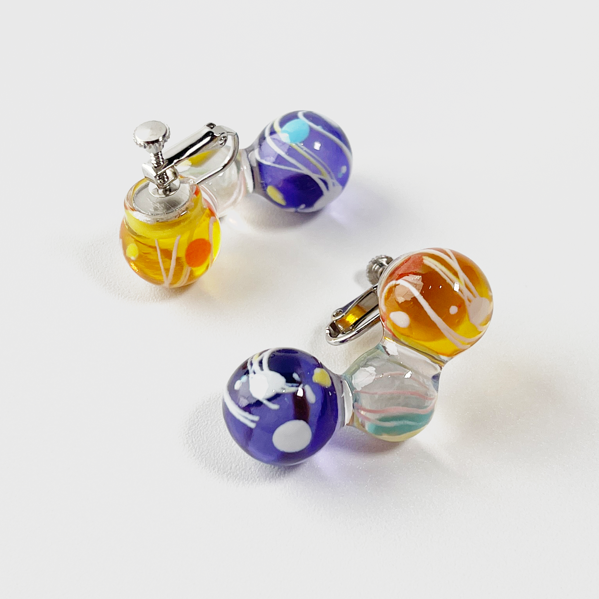 Water Balloon Bubble Earrings ( Set ) Purple【予約販売:2026年3月~5月発送予定】