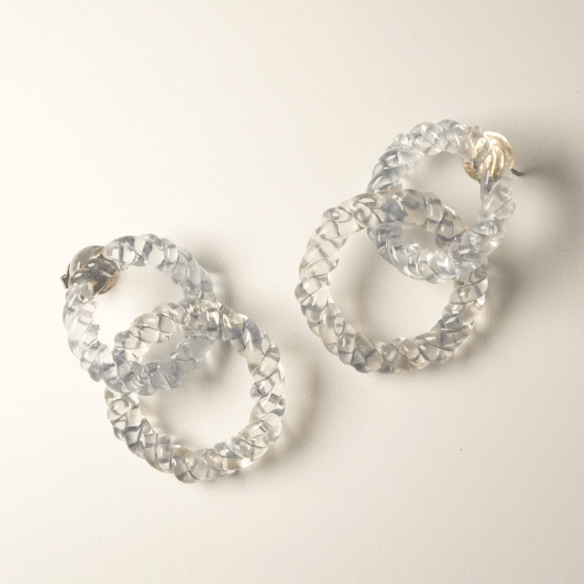 ROPE EARRINGS DOUBLE CIRCLE