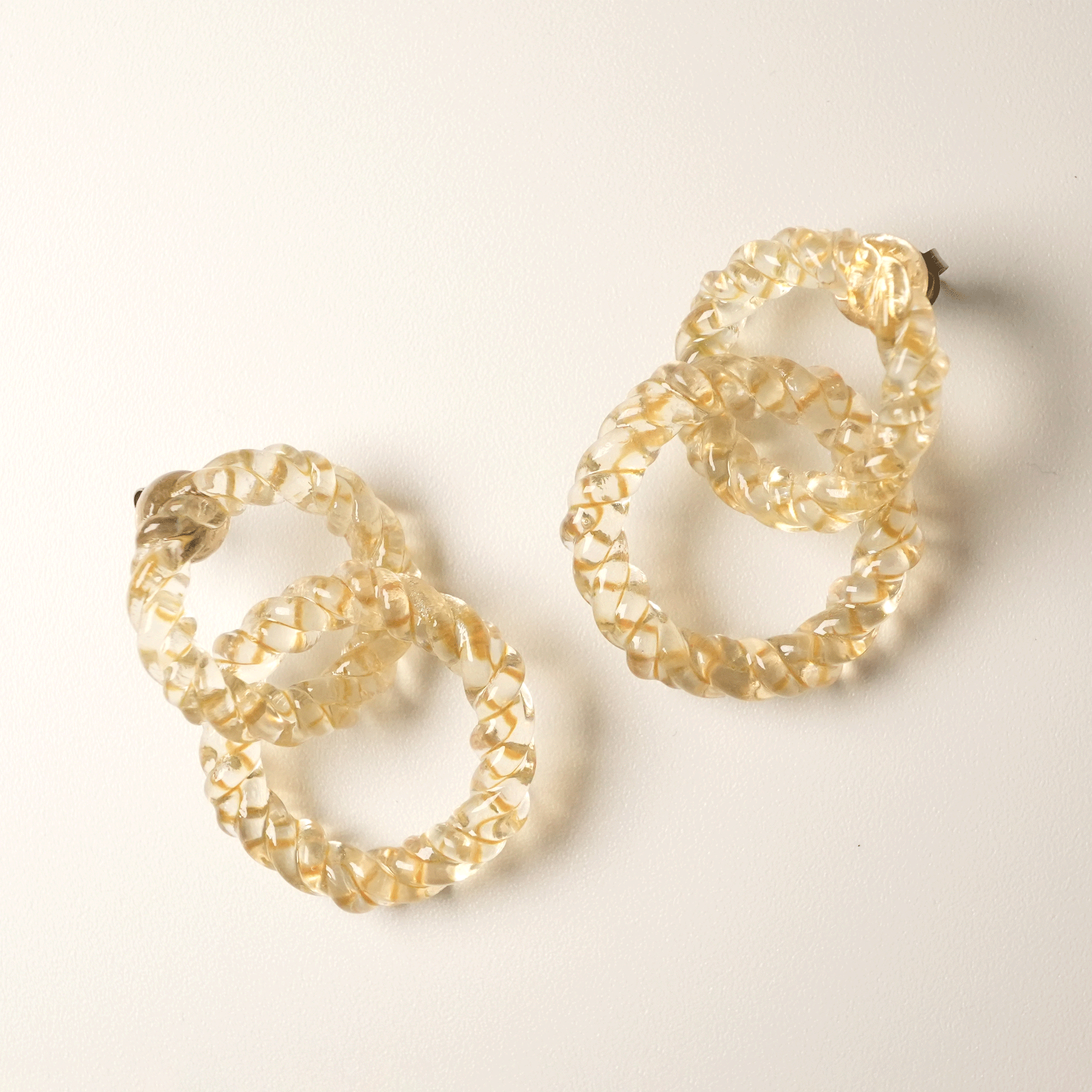 ROPE EARRINGS DOUBLE CIRCLE