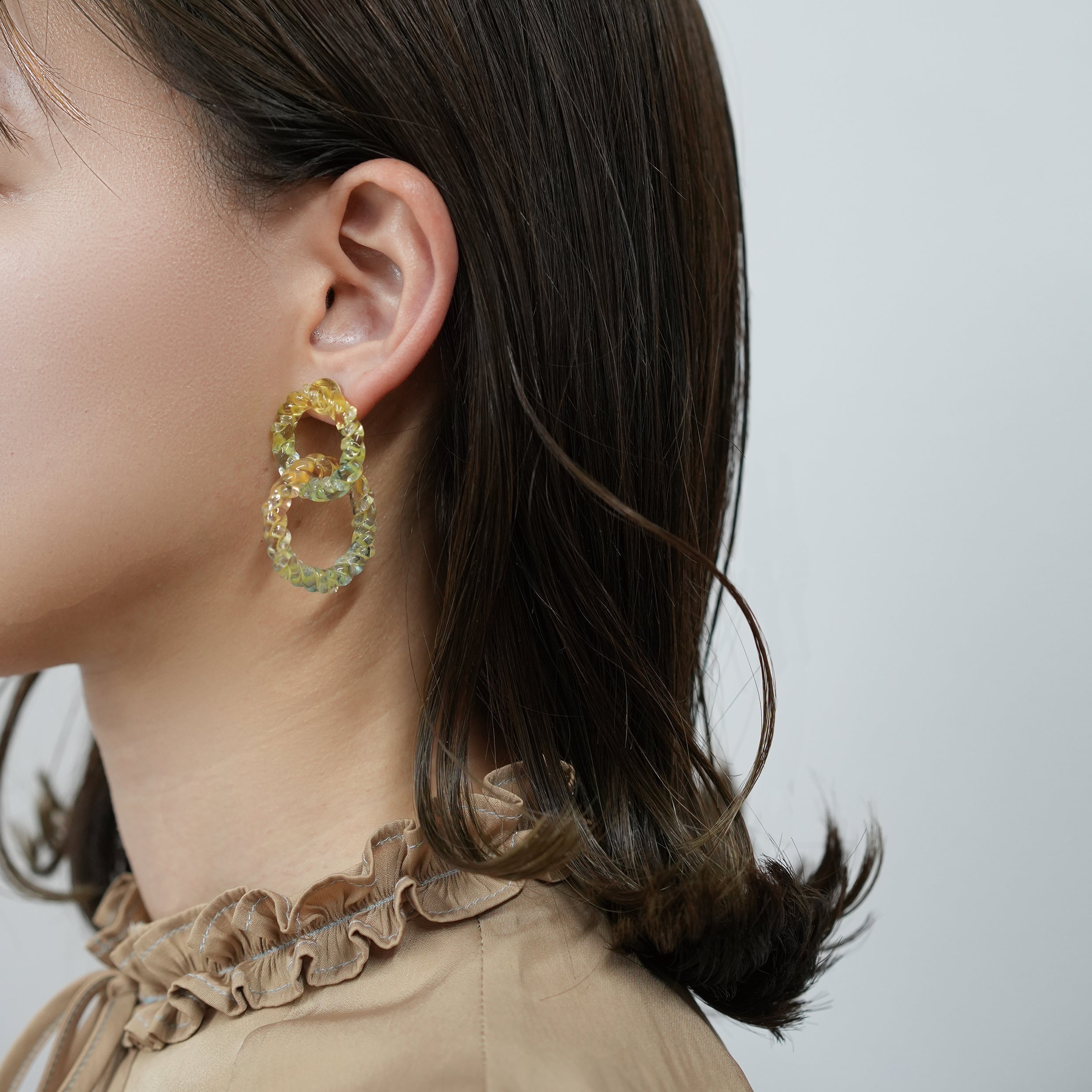 ROPE EARRINGS DOUBLE CIRCLE