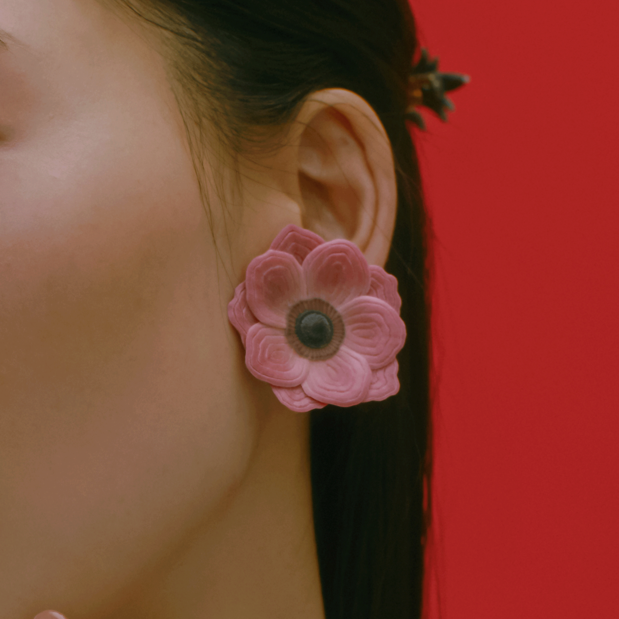 Anemone Flower Earrings - M - Pink【予約販売:2026年3月~4月発送予定】