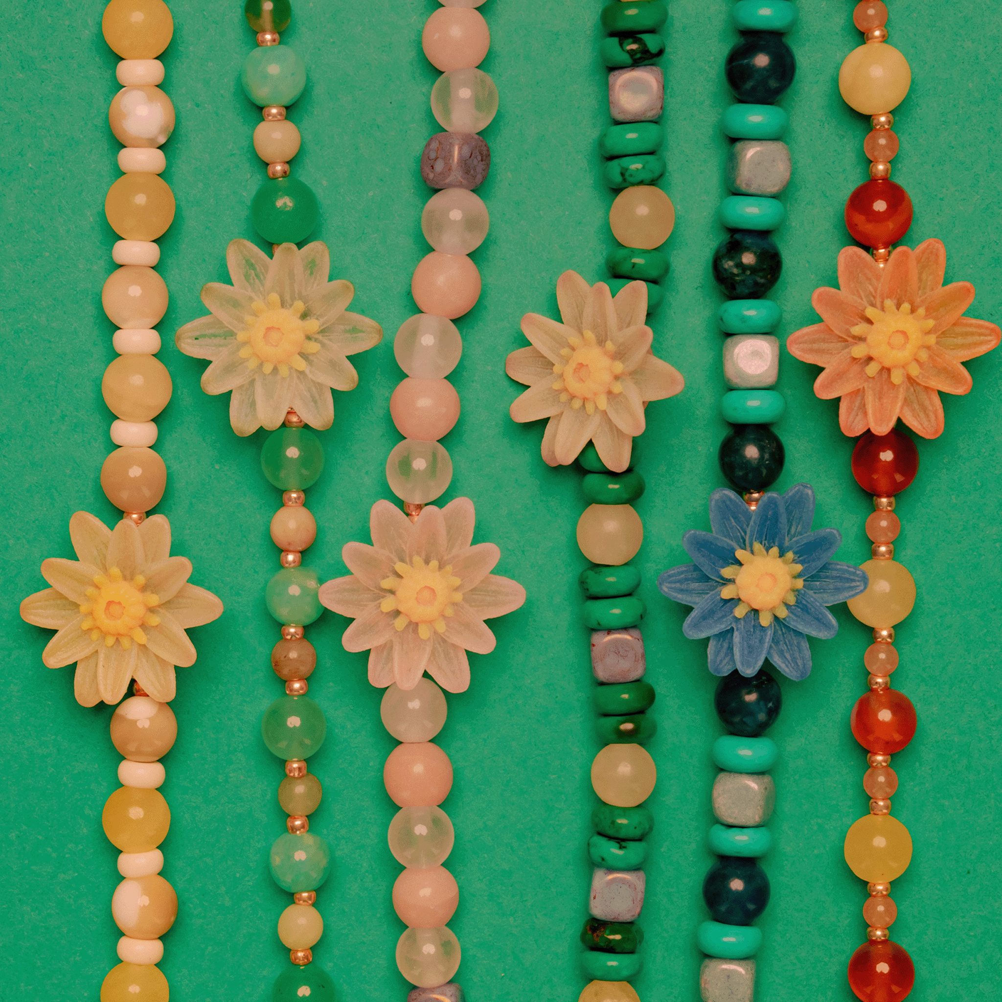 Water lily choker Blue