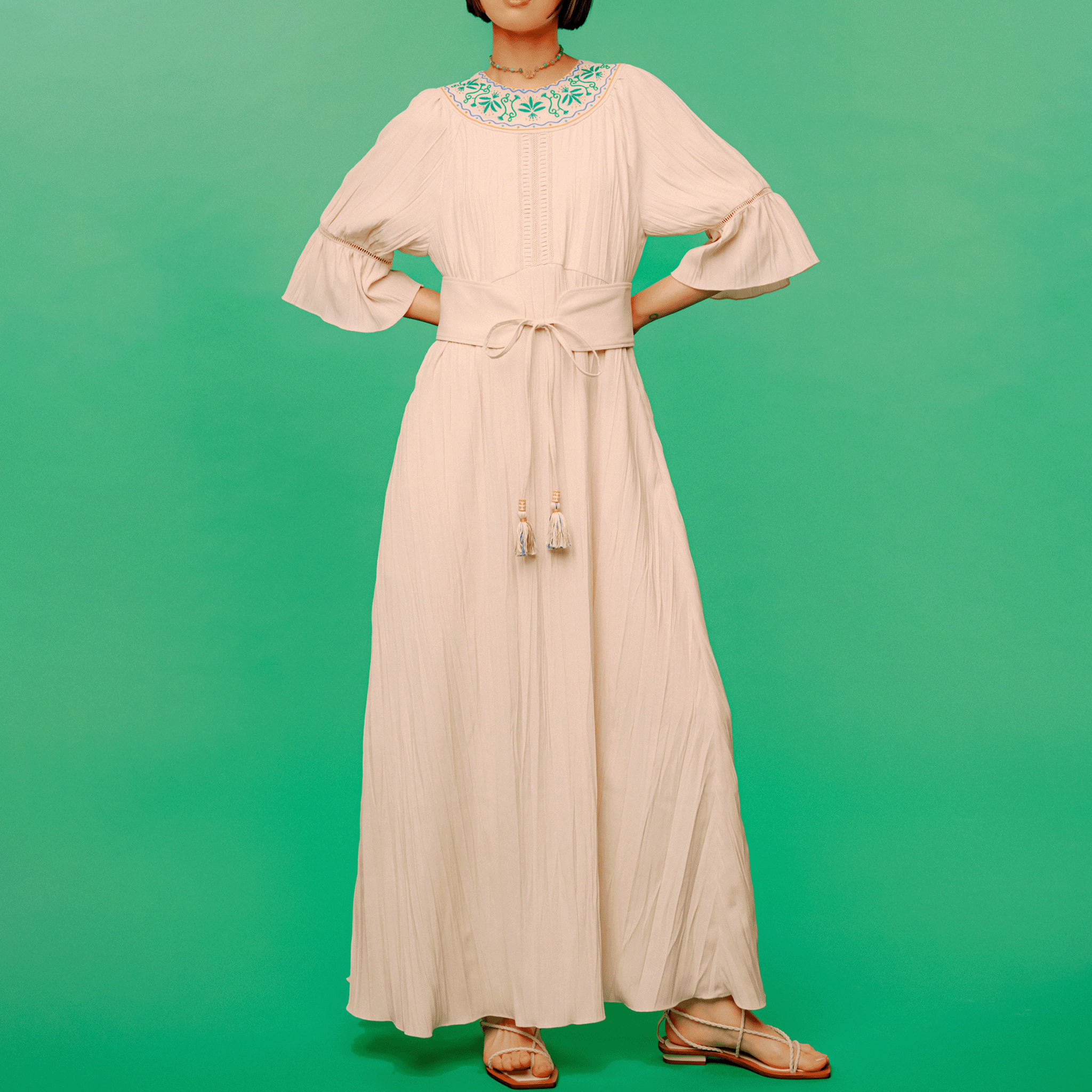 Water lily dress White