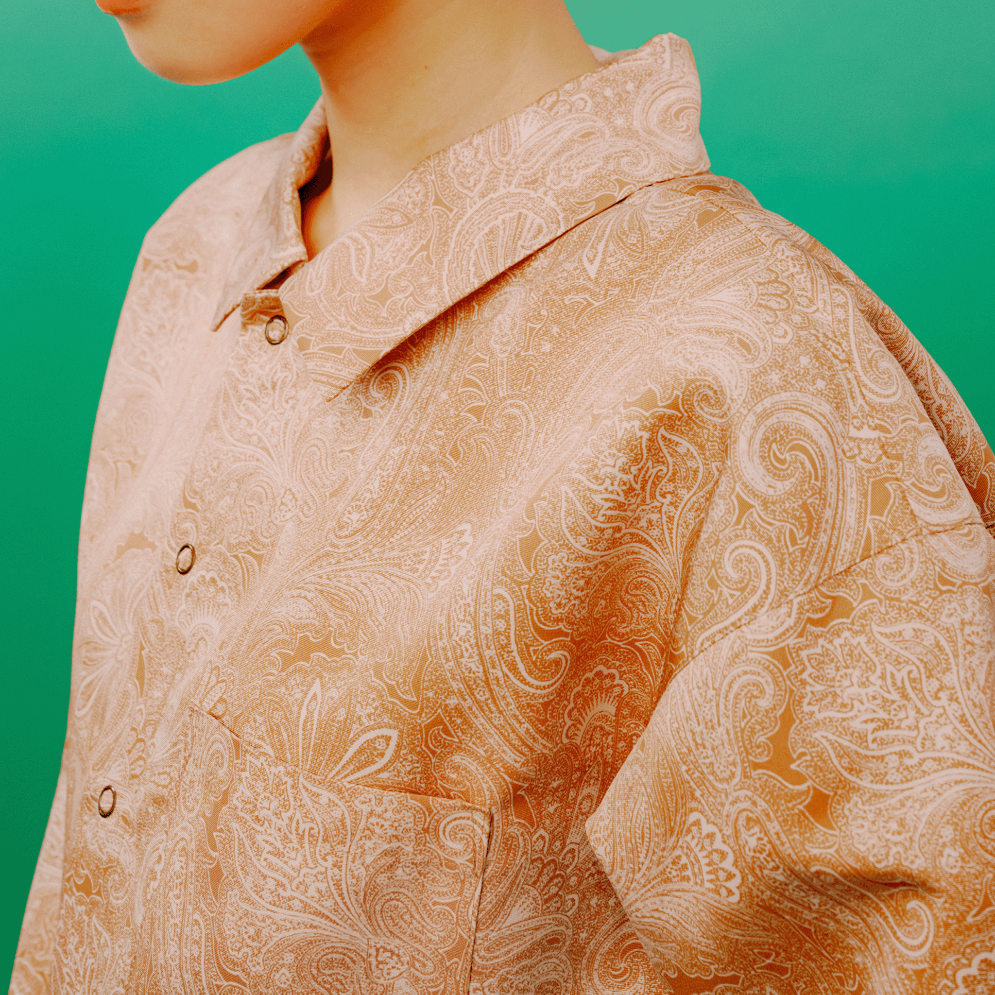 Paisley-print shirt Beige