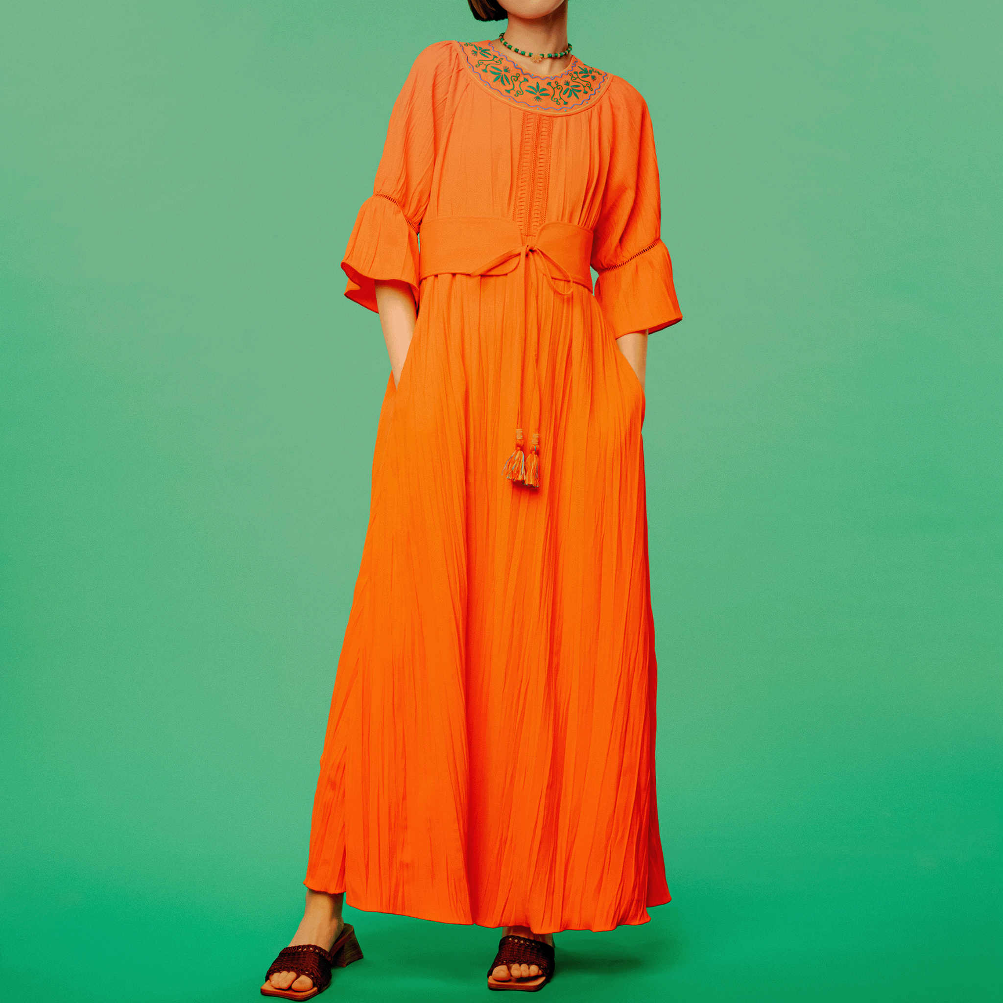 Water lily dress Red