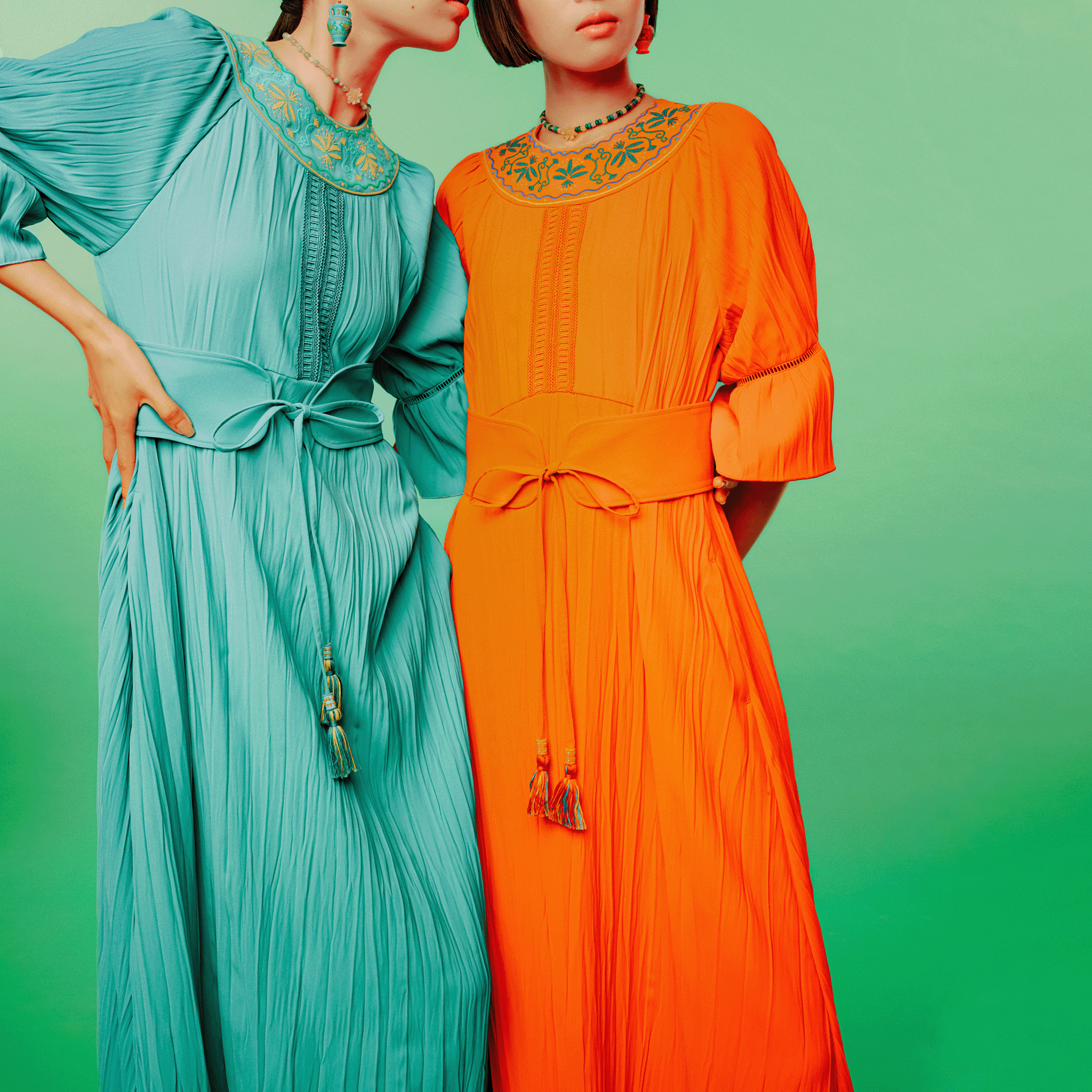 Water lily dress Turquoise