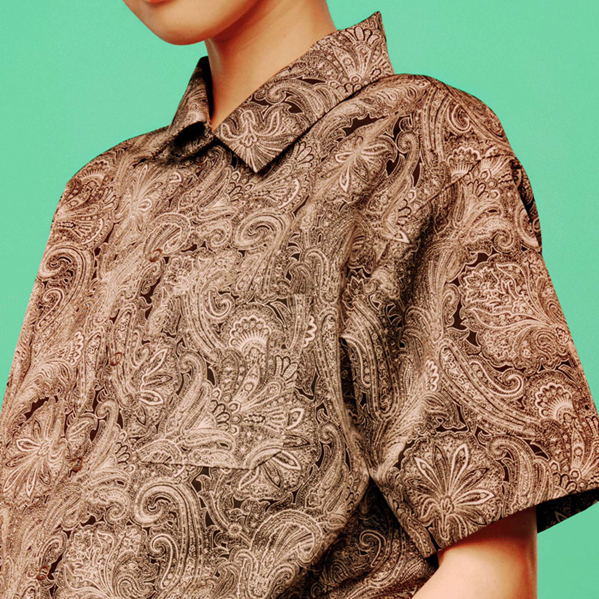 Paisley-print shirt Black