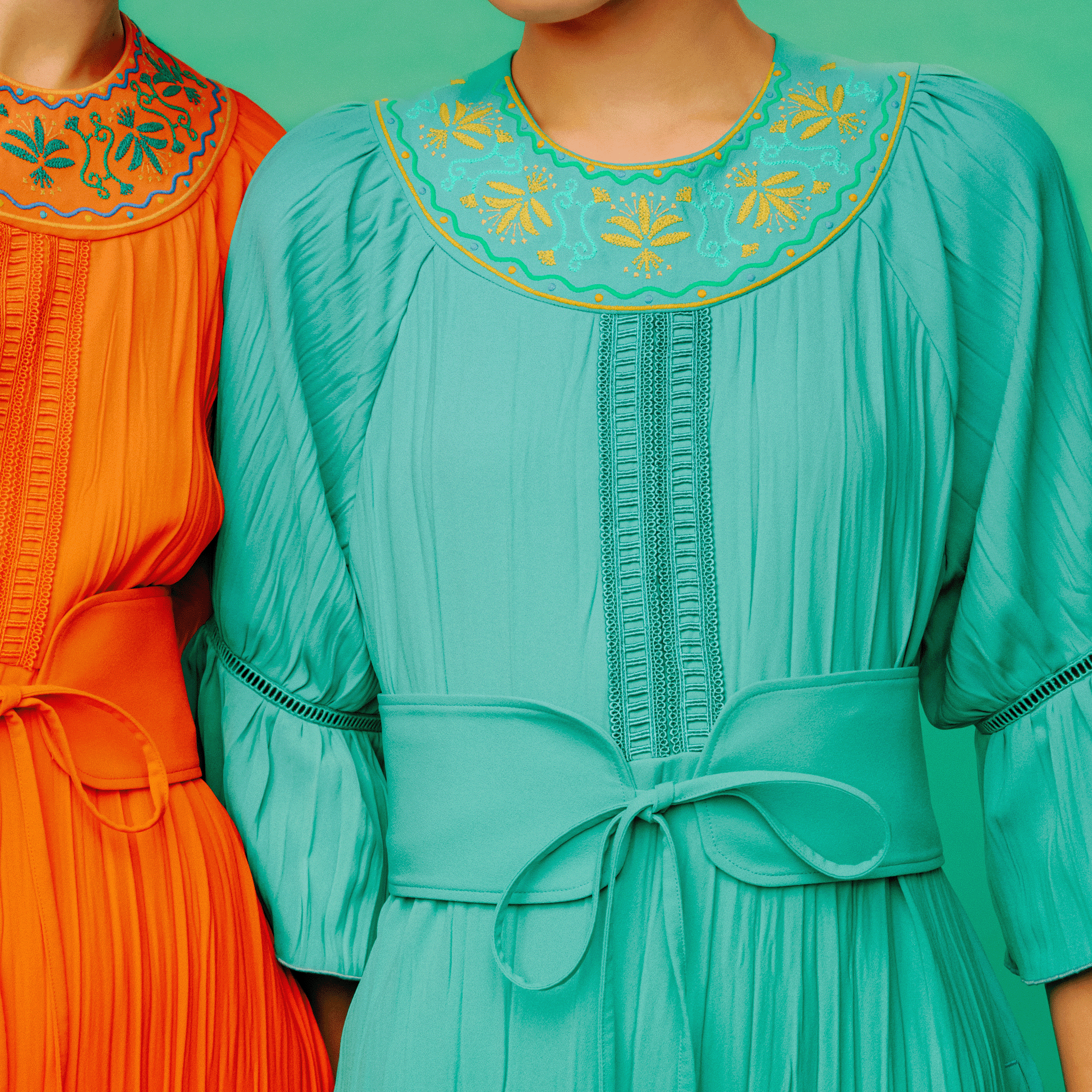 Water lily dress Turquoise