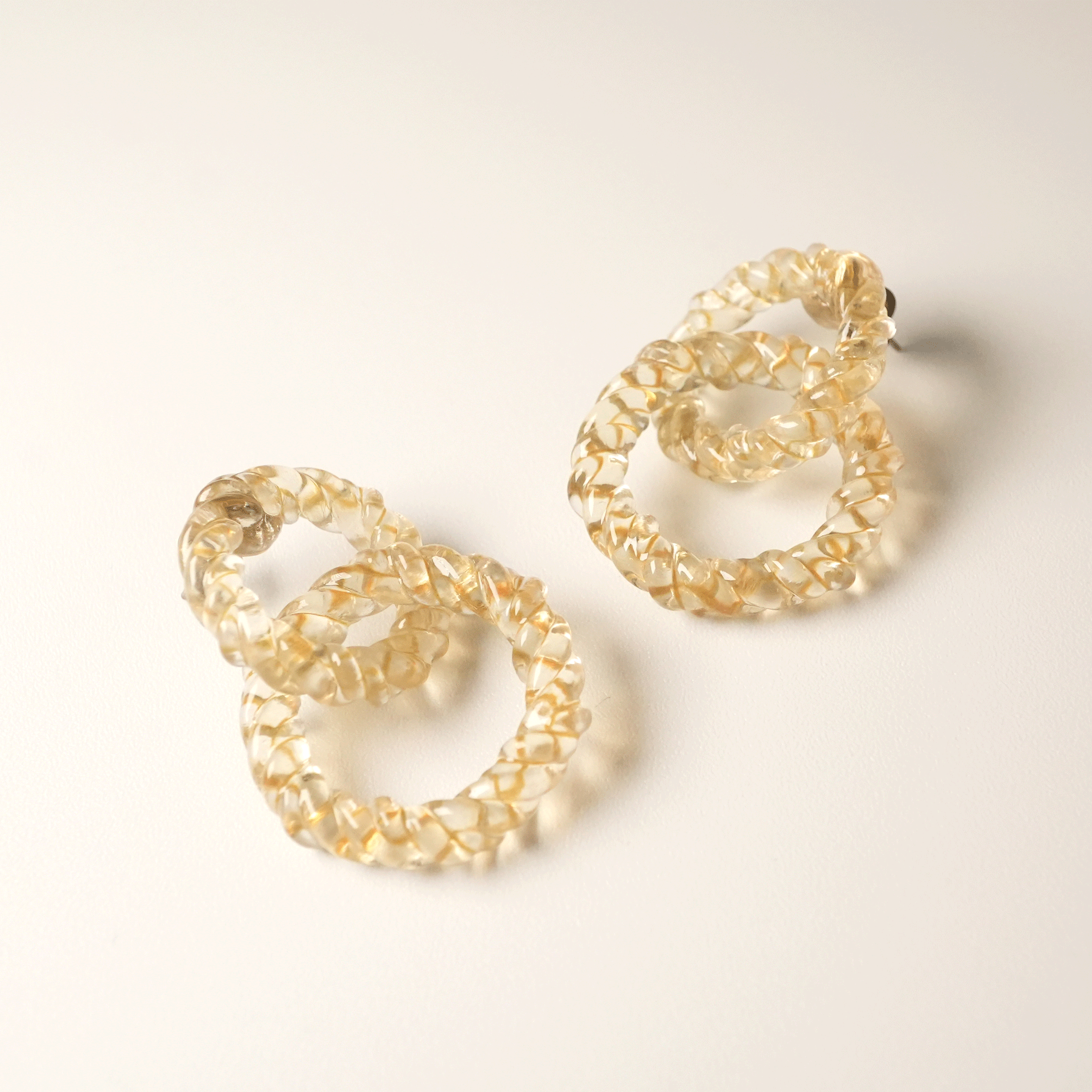ROPE EARRINGS DOUBLE CIRCLE