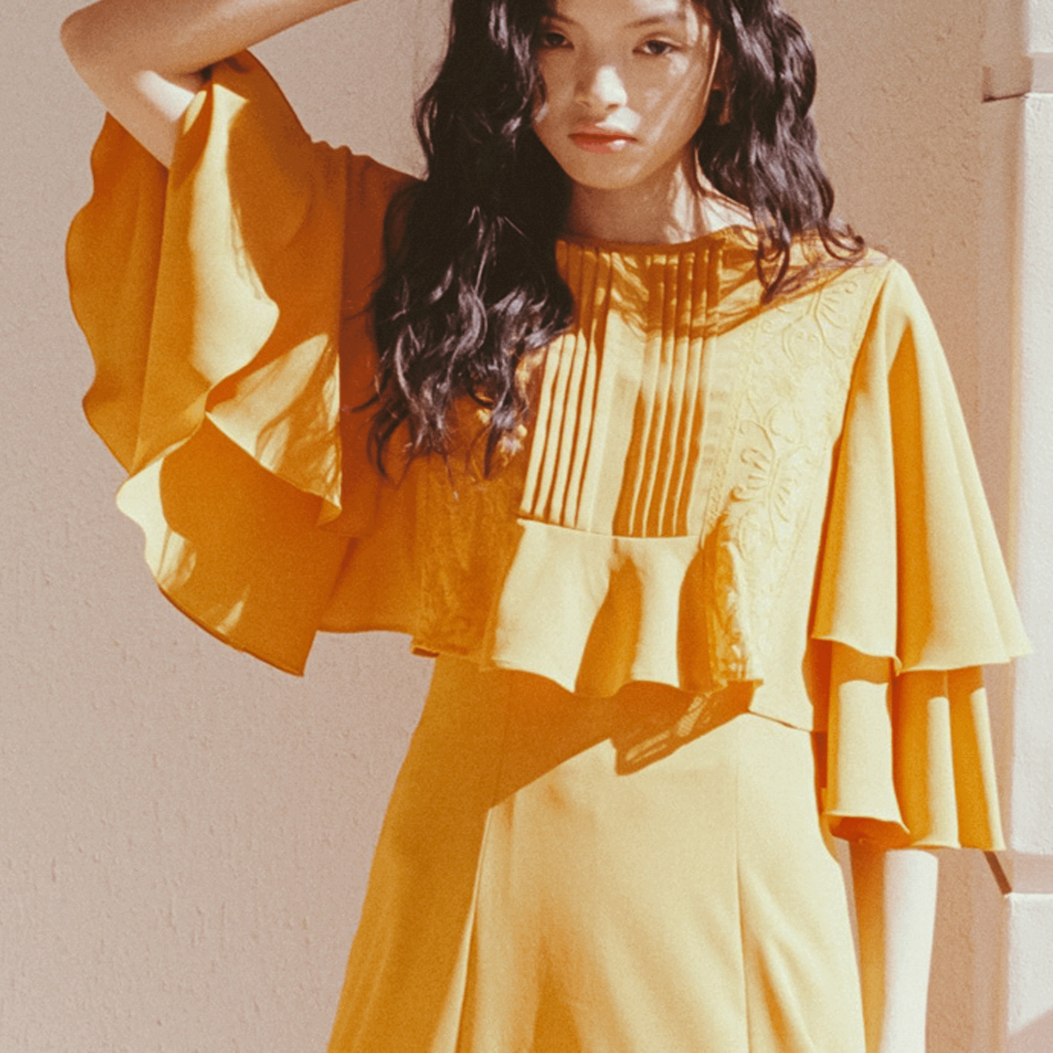 Sun lace camisole dress Orange