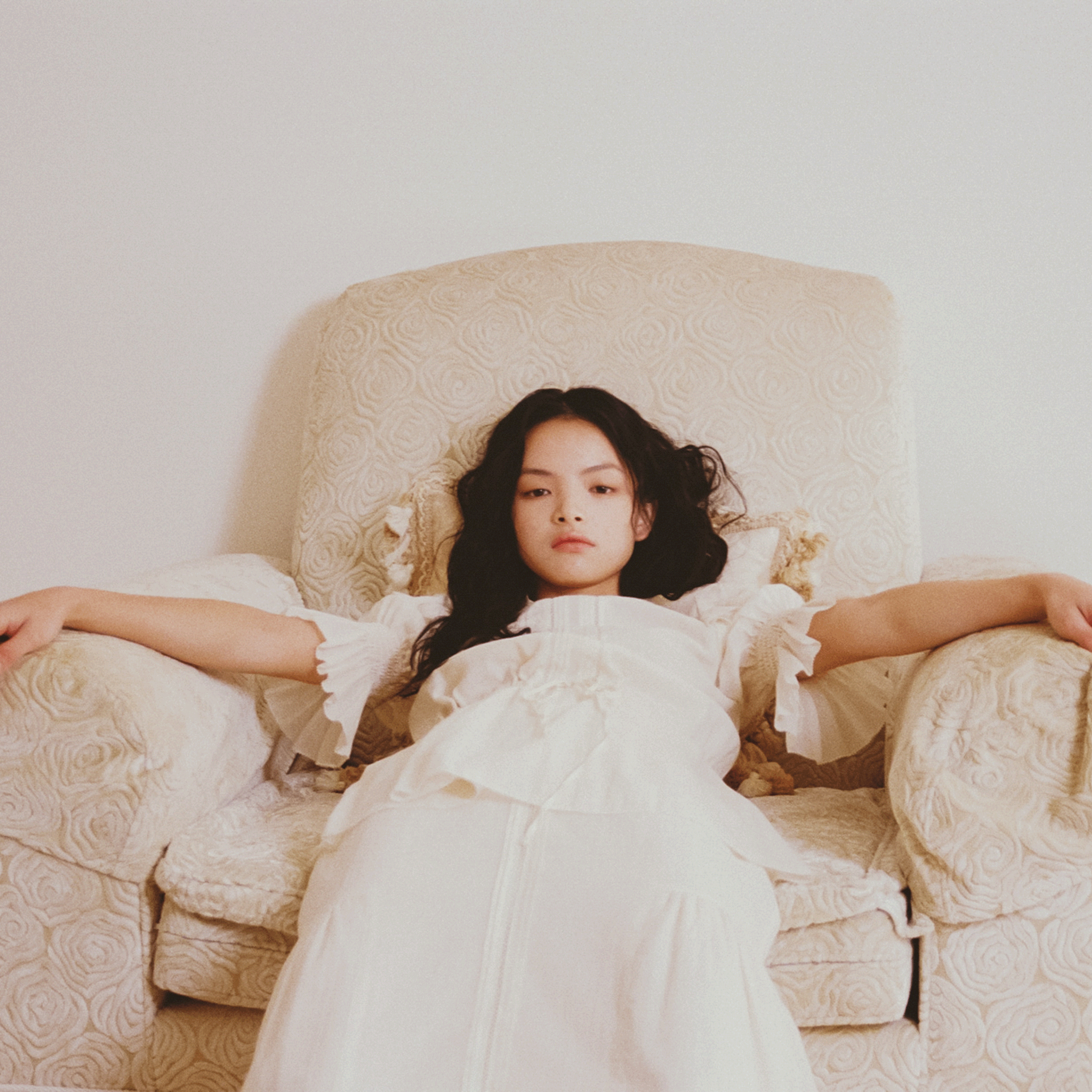 2-Way tuck frill high waist skirt White