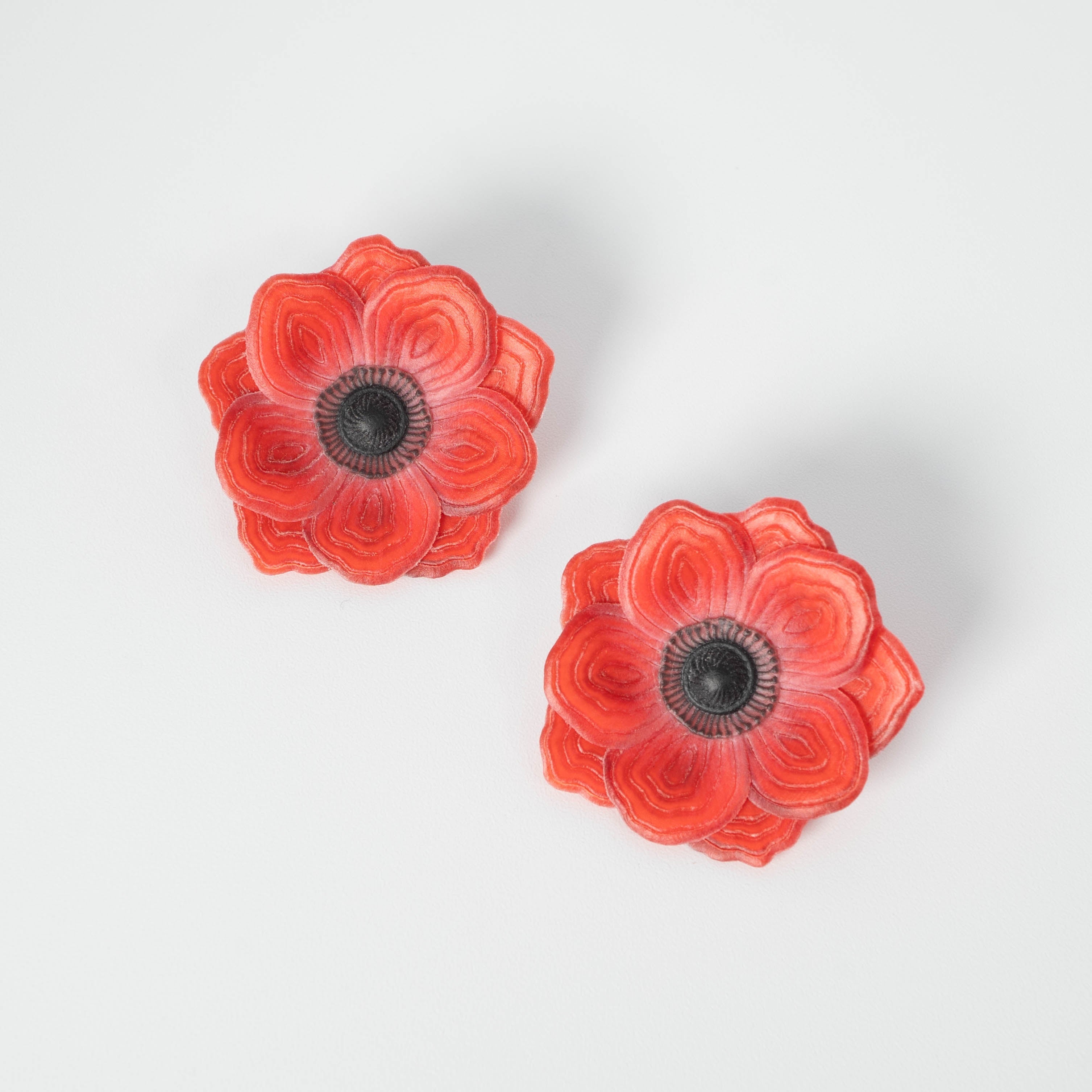 Anemone Flower Earrings - M - Red 【予約販売:2026年3月~4月発送予定】