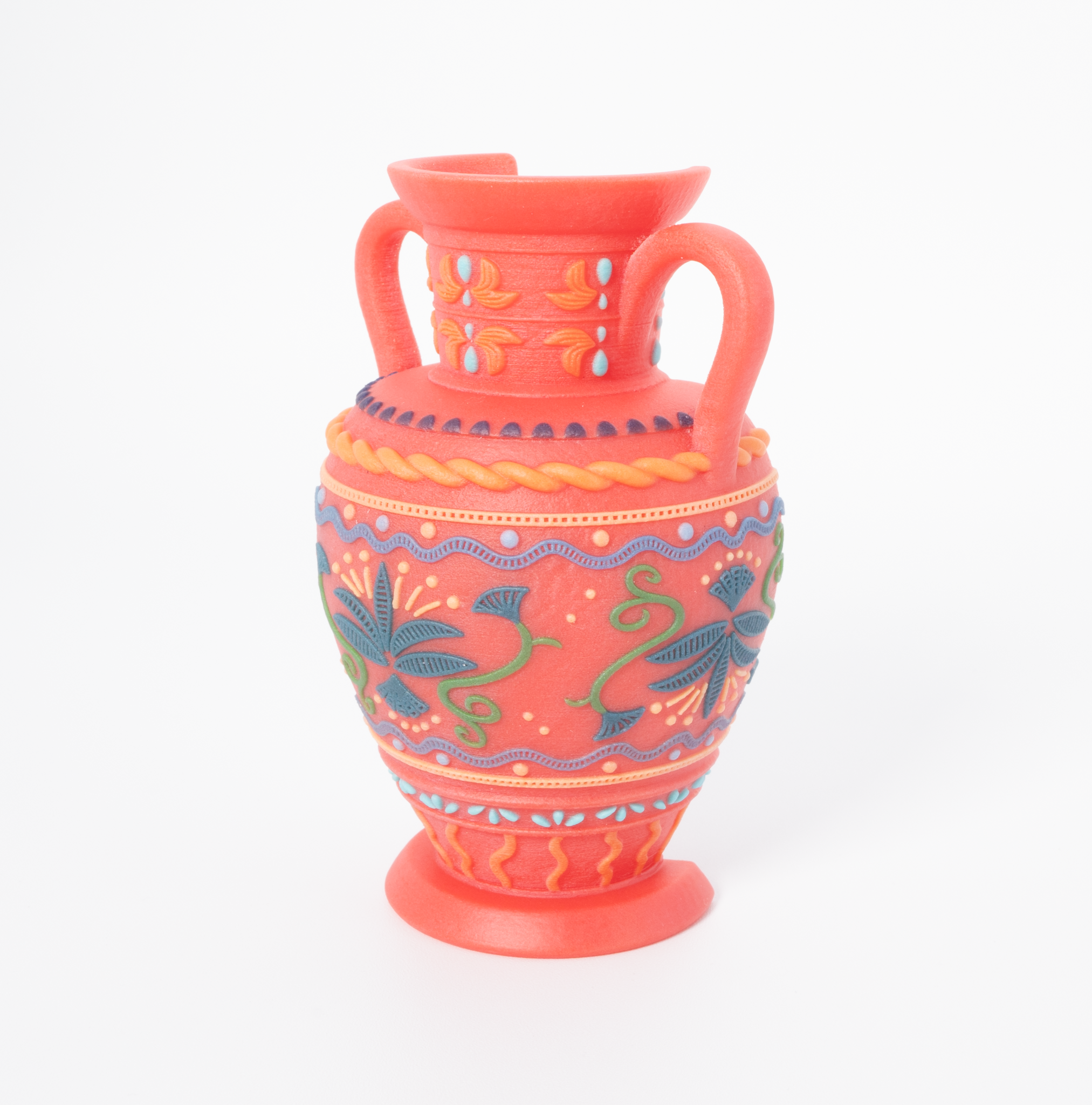 Flower vase hair cuff Red