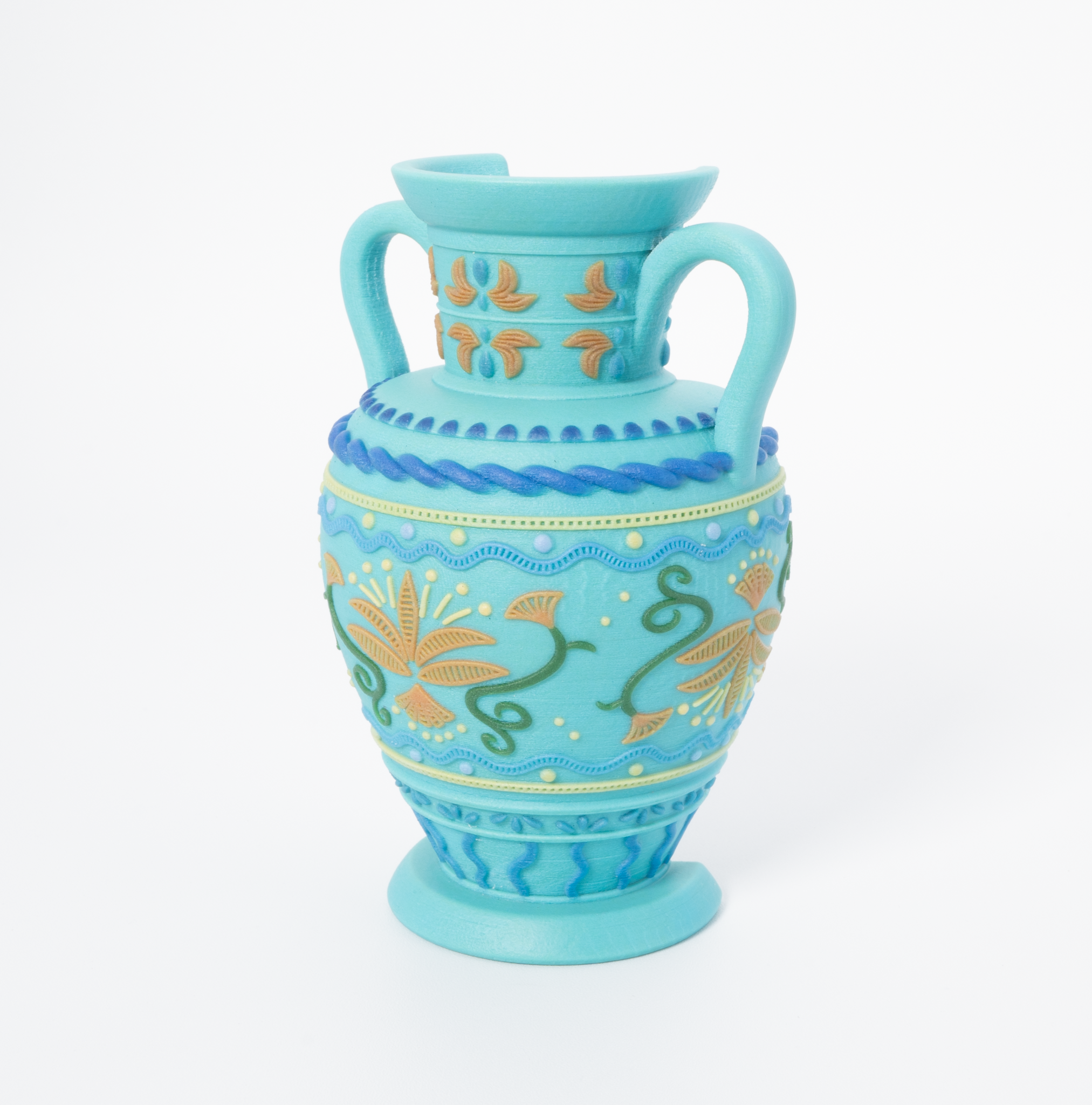 Flower vase hair cuff Turquoise