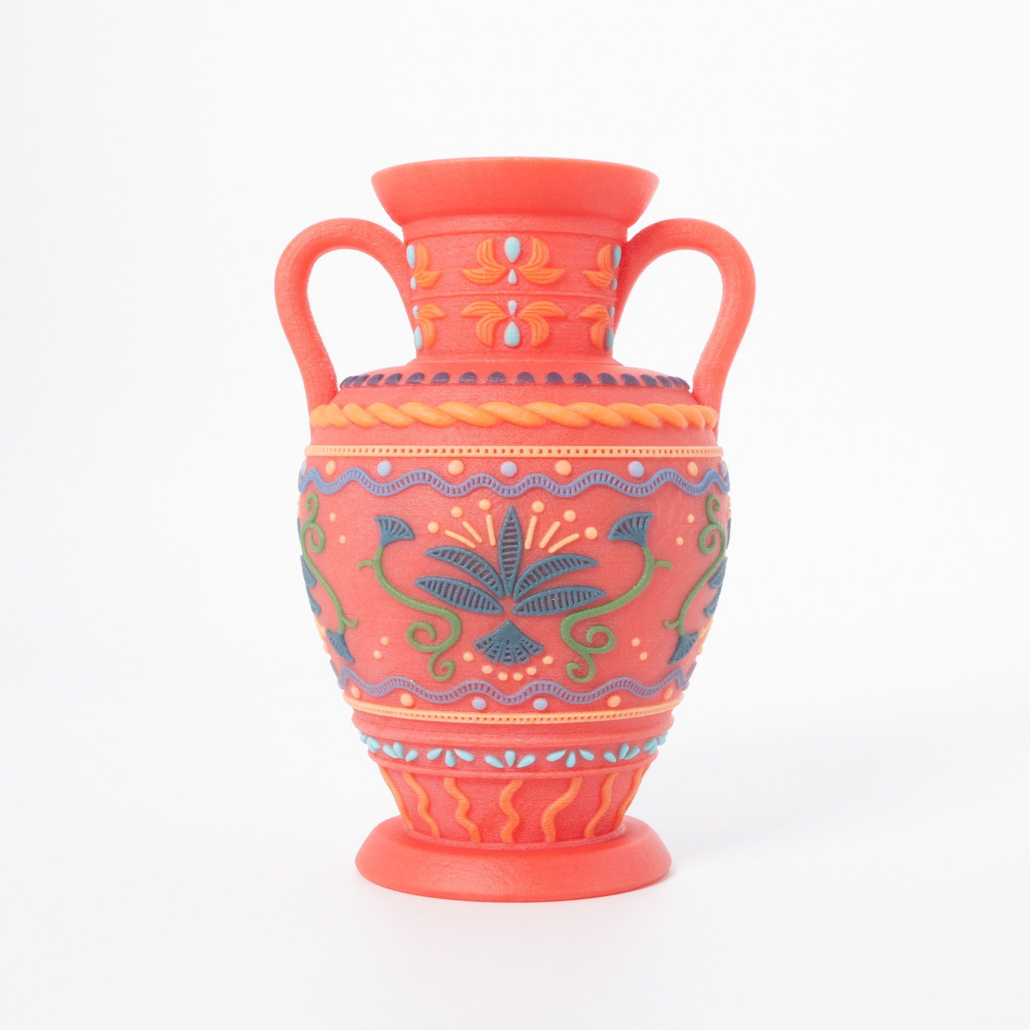 Flower vase hair cuff Red