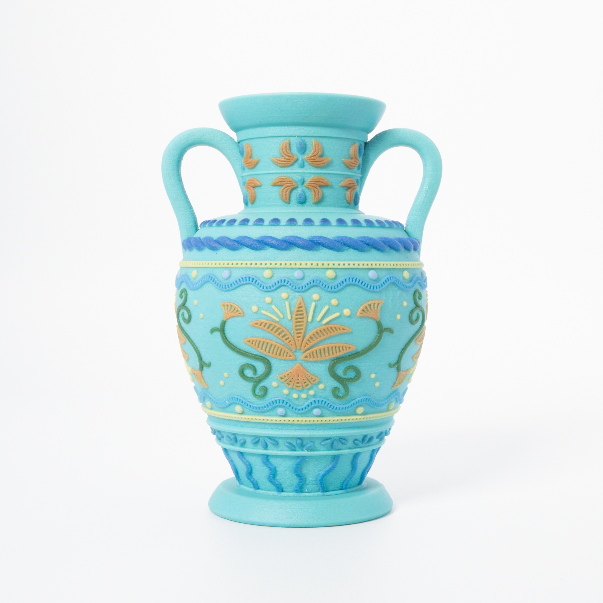 Flower vase hair cuff Turquoise