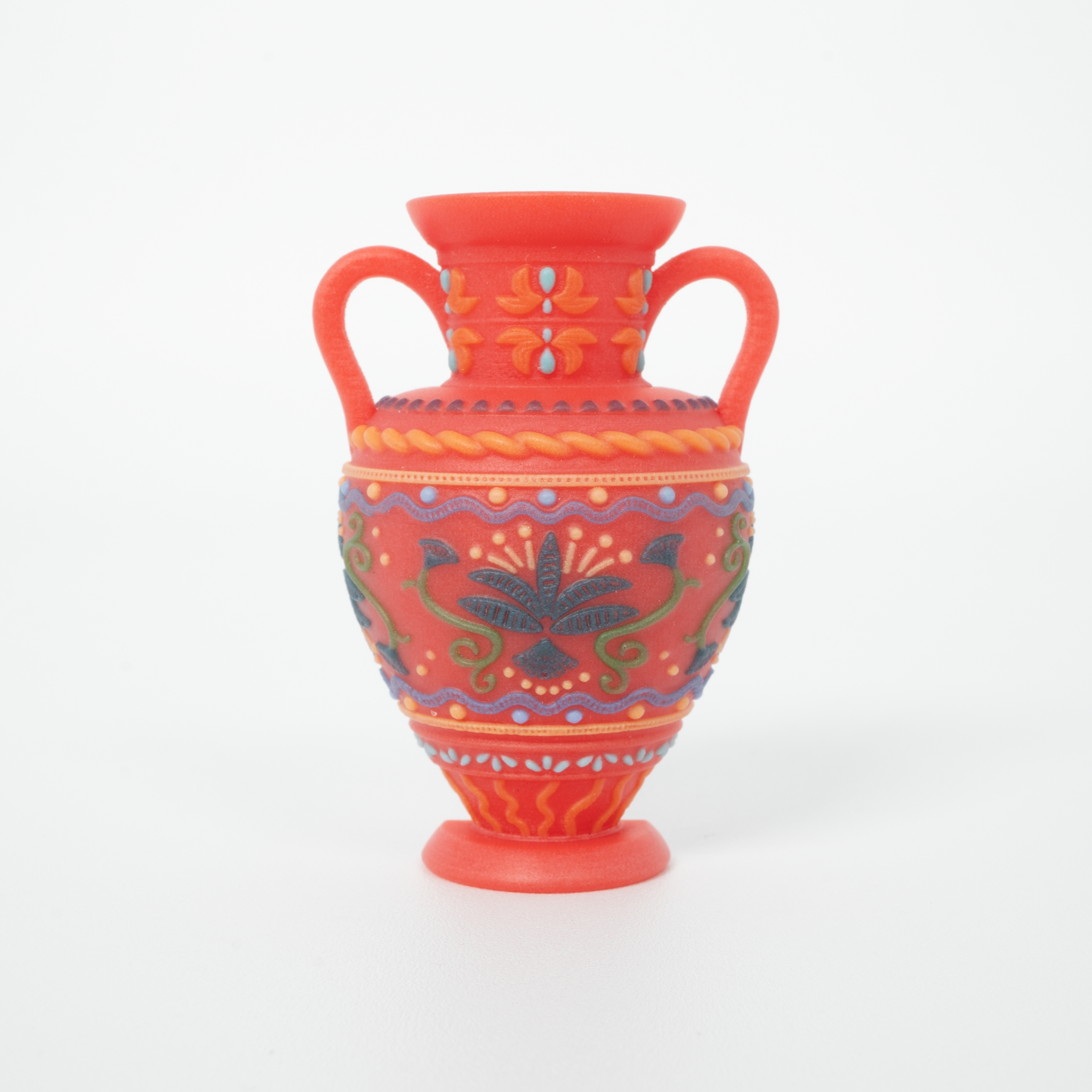 Flower vase barrette Red