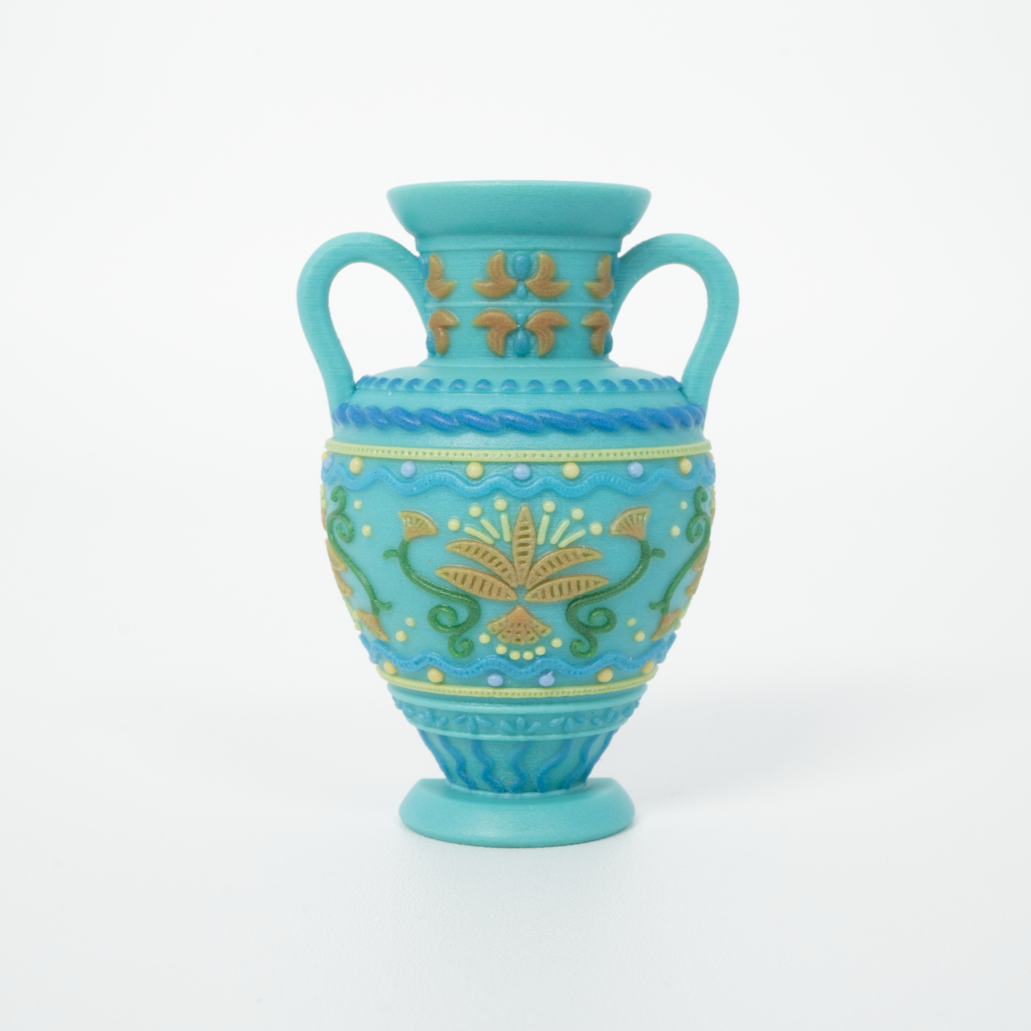 Flower vase barrette Turquoise