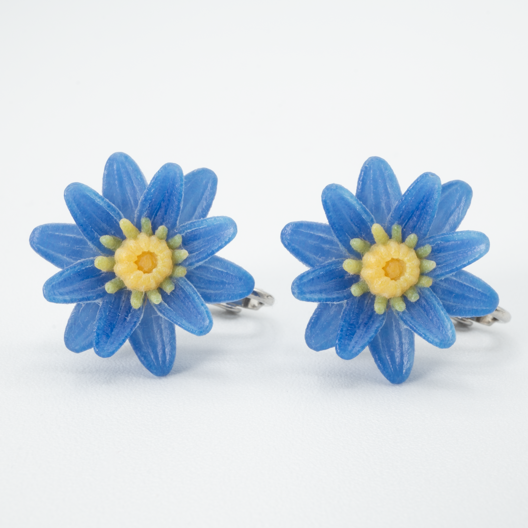 Water lily earrings - S - Blue