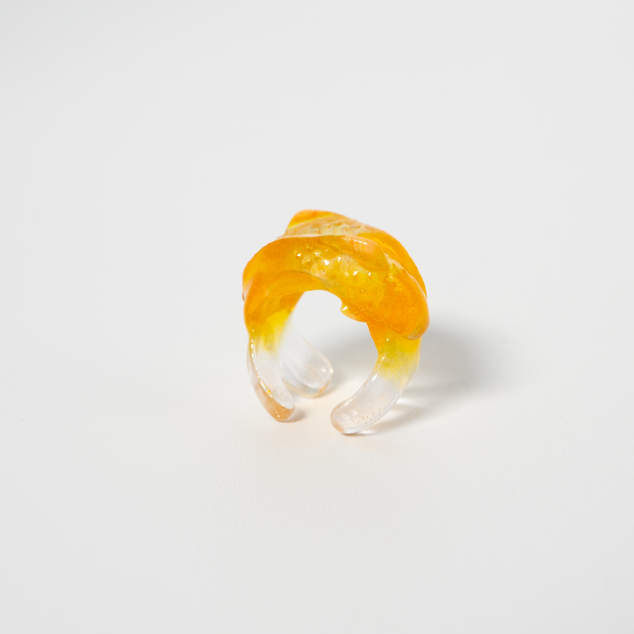 Double fish ear cuff Orange