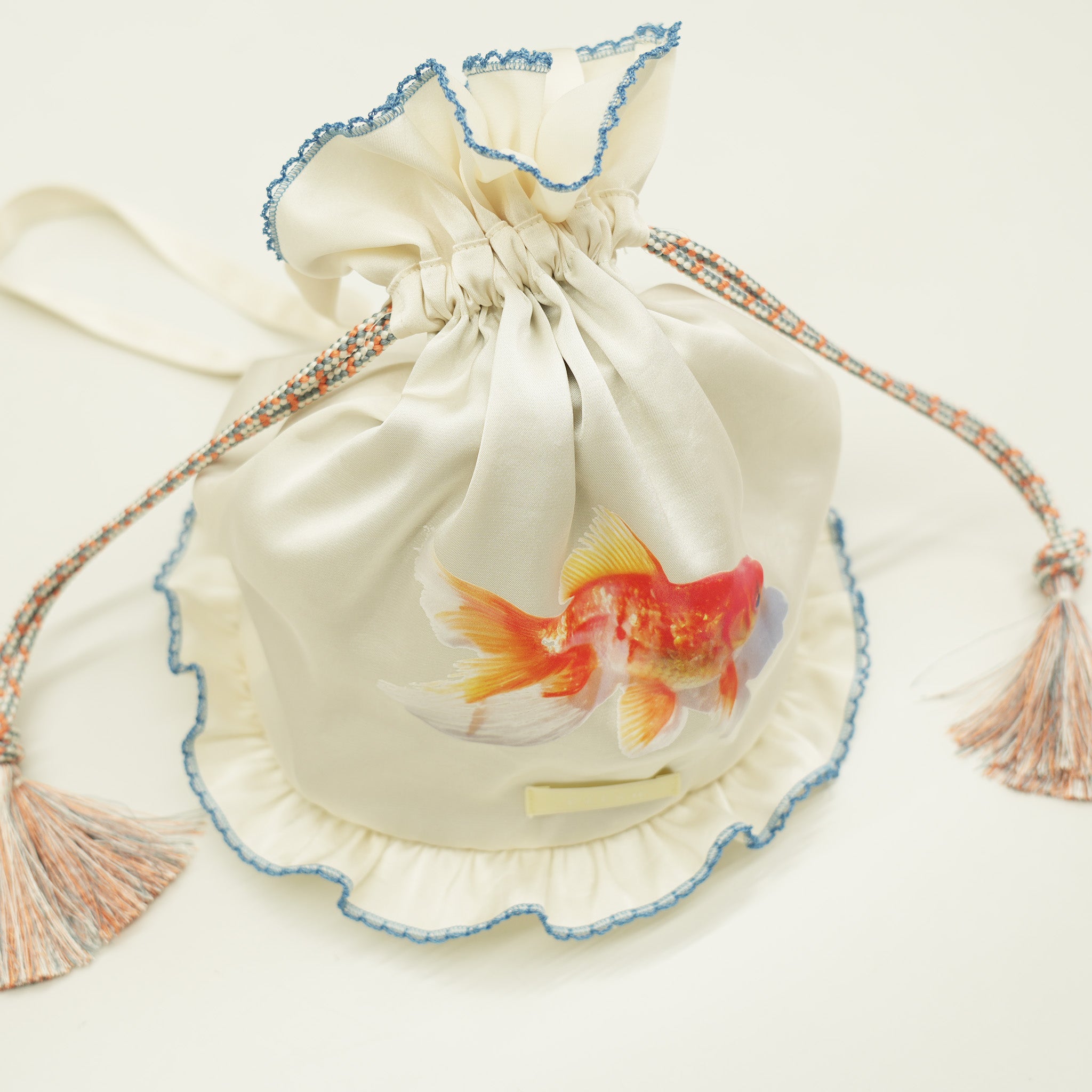 Goldfish bowl Draw String Bag Red Goldfish【予約販売:2026年3月~5月発送予定】