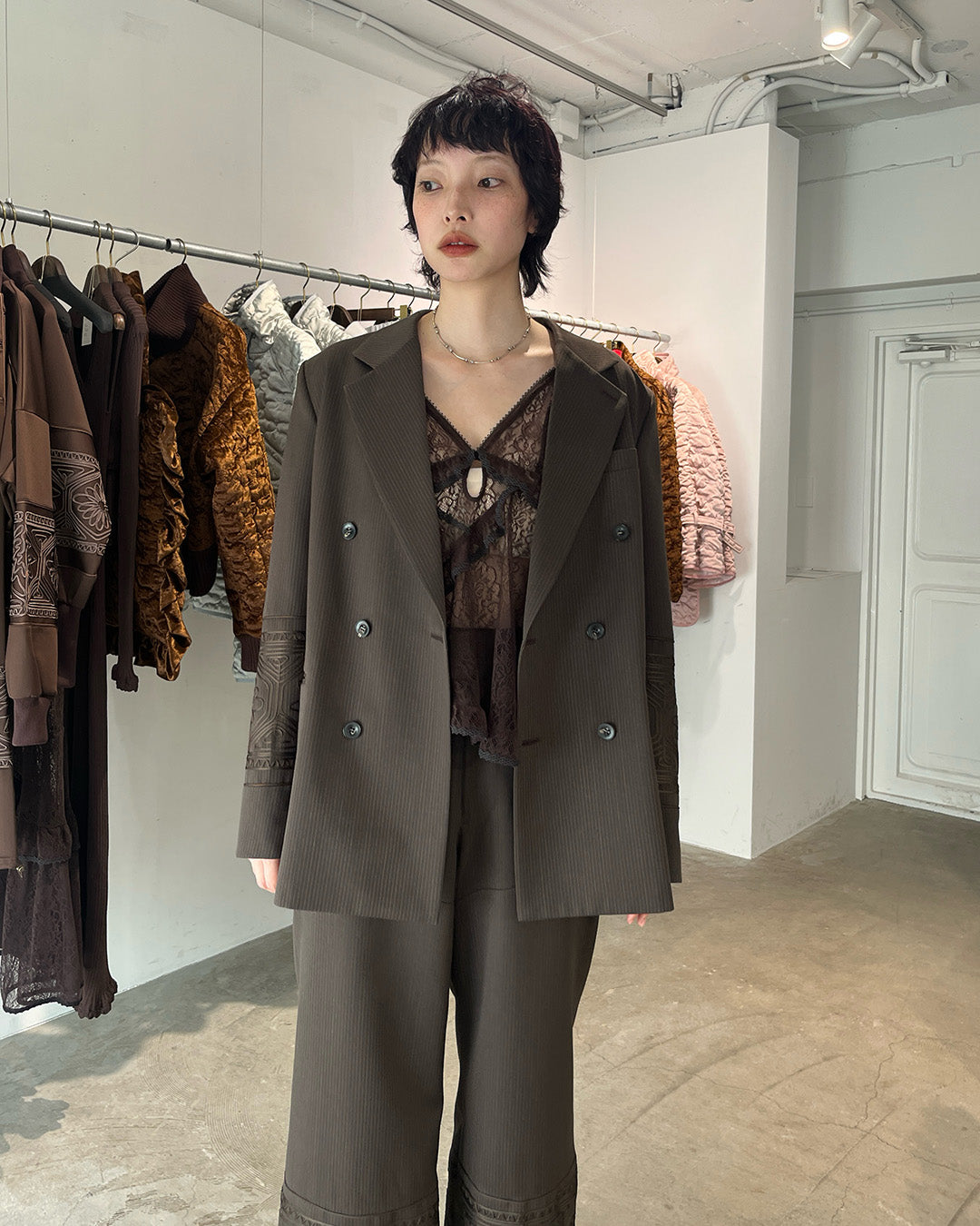 Lace Camisole Dark brown【予約販売:2026年9月~10月発送予定】
