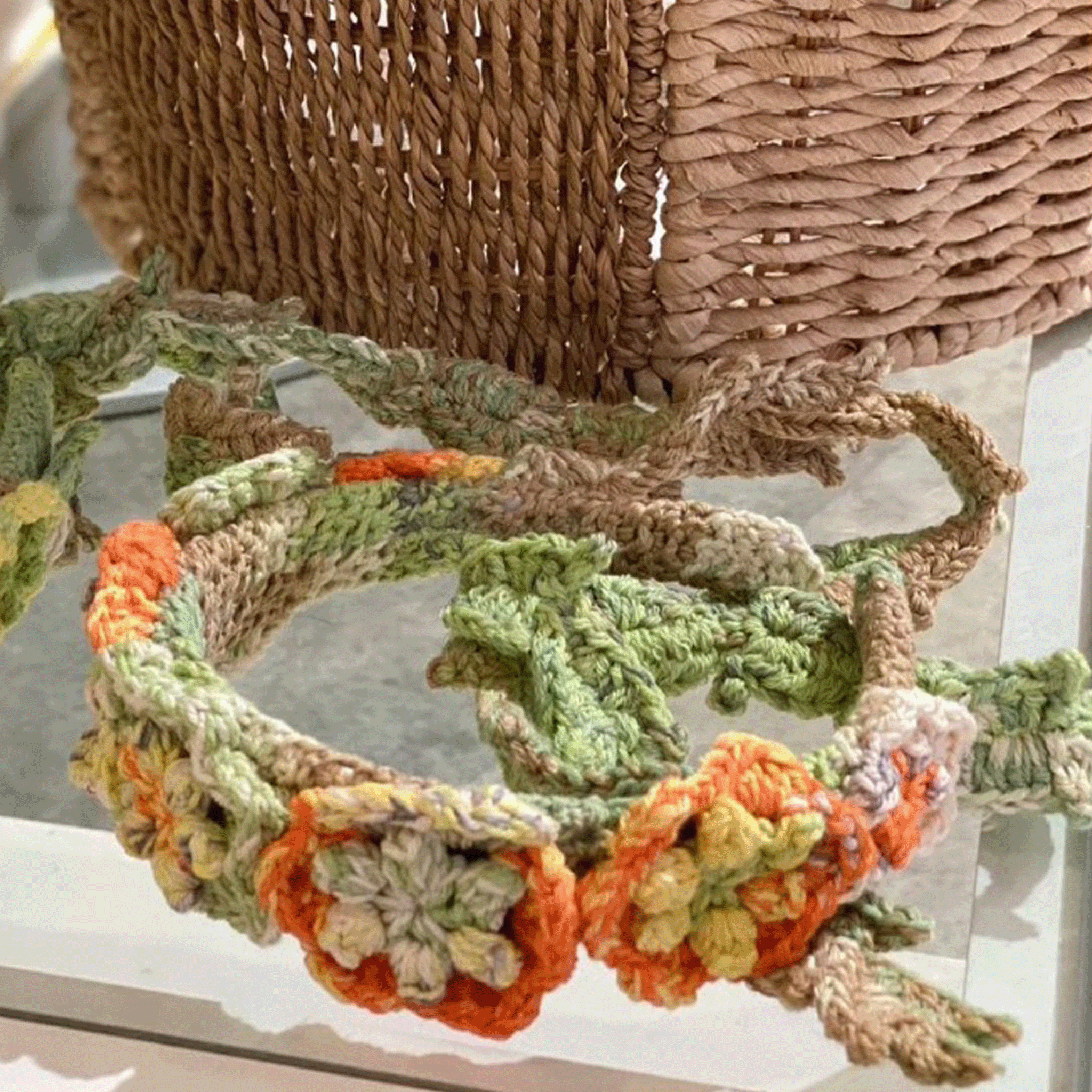 KIKU knit head band Orange