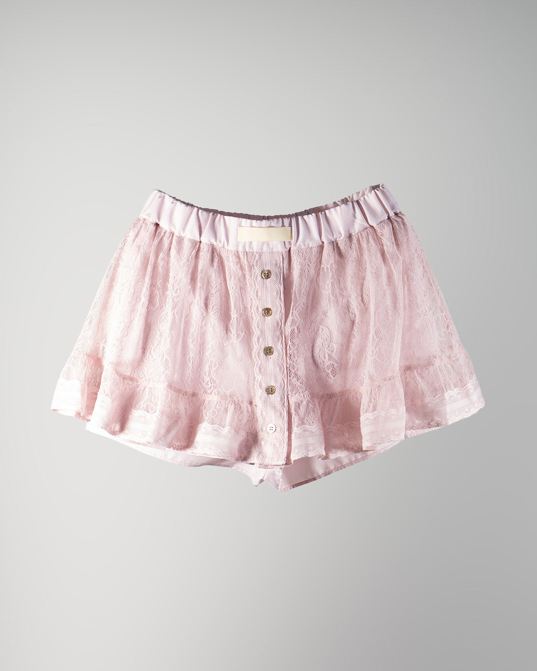 Lace-Paneled Striped Skort Pink【予約販売:2026年9月~10月発送予定】