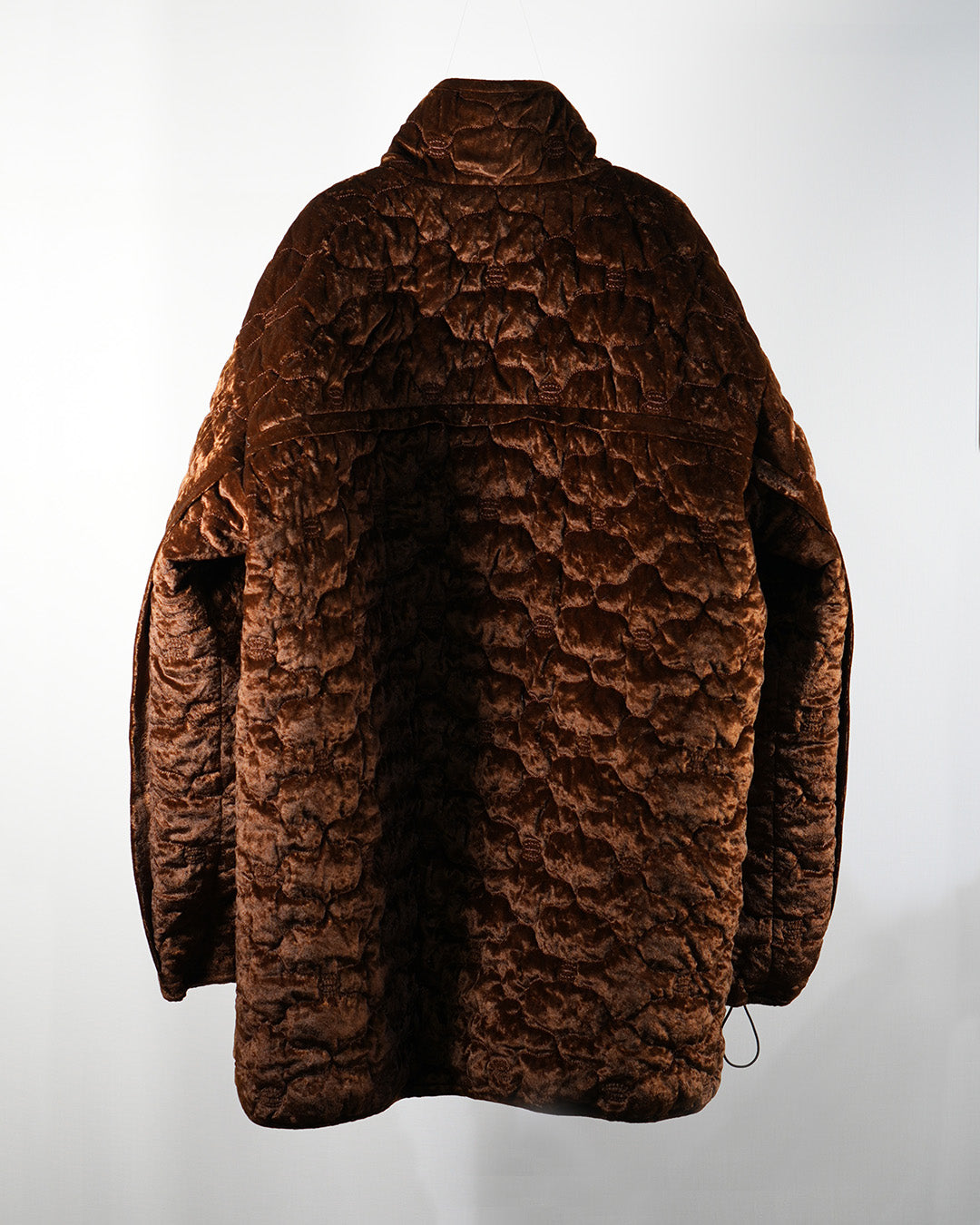 Sazanka quilted velour coat Chocolate【予約販売:2026年9月~10月発送予定】