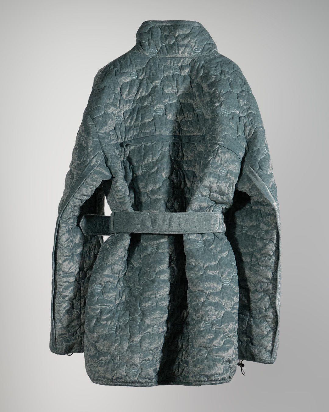 Sazanka quilted velour coat Mint green【予約販売:2026年9月~10月発送予定】