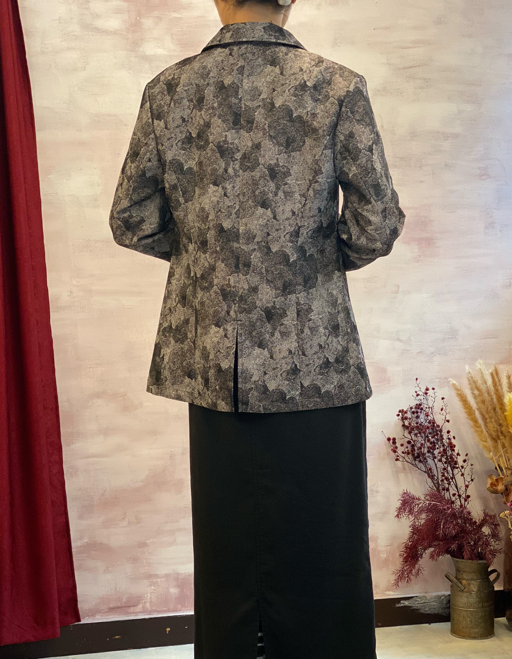 Snapdragon Floral Jacquard Jacket Gray【予約販売:2026年3月~5月発送予定】