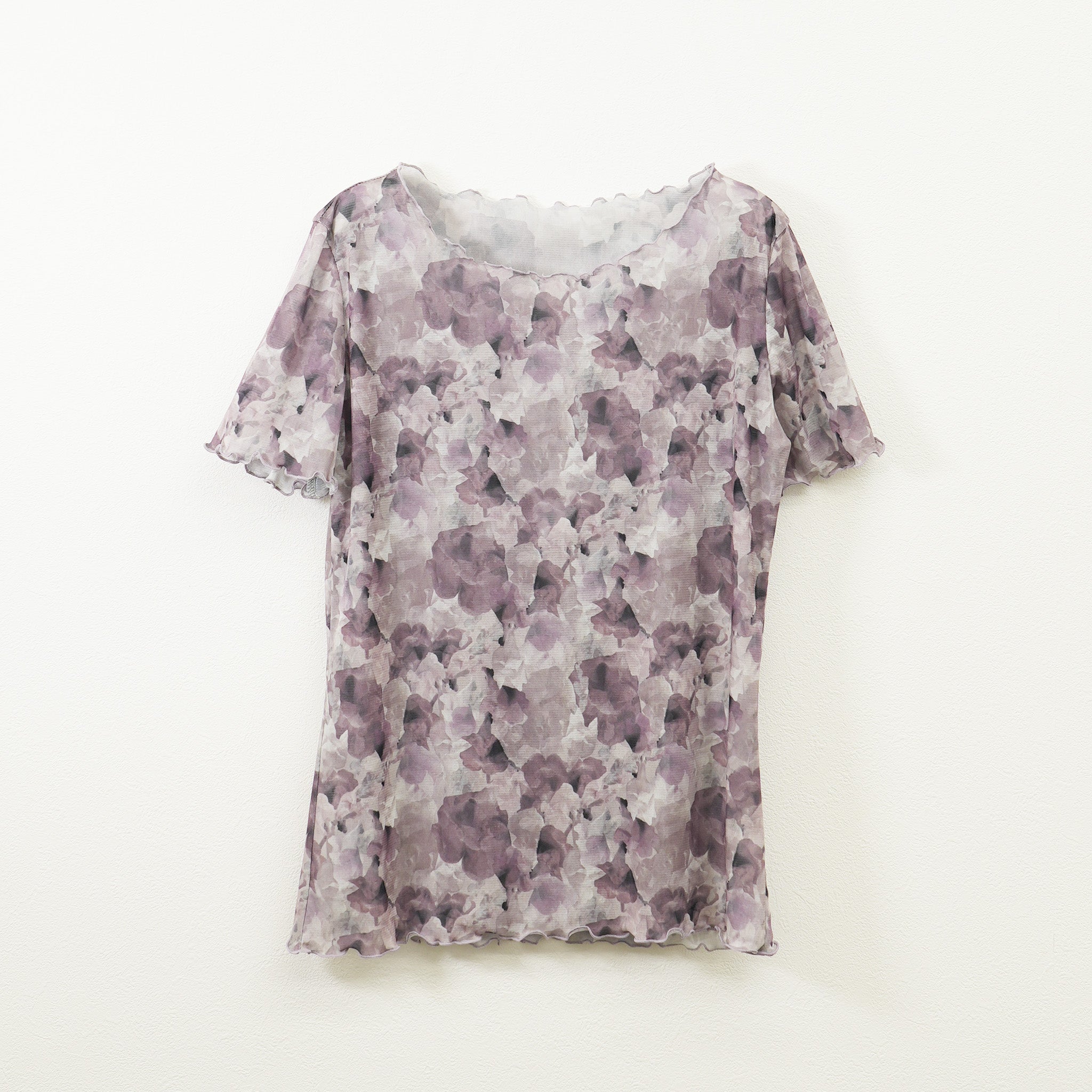 Snapdragon Floral Print Fitted T-shirt Gray【予約販売:2026年3月~5月発送予定】