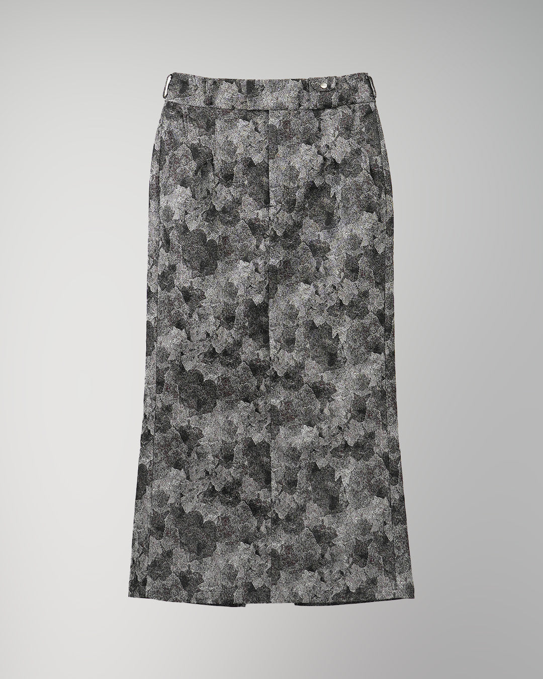 Snapdragon Floral Jacquard Skirt Gray