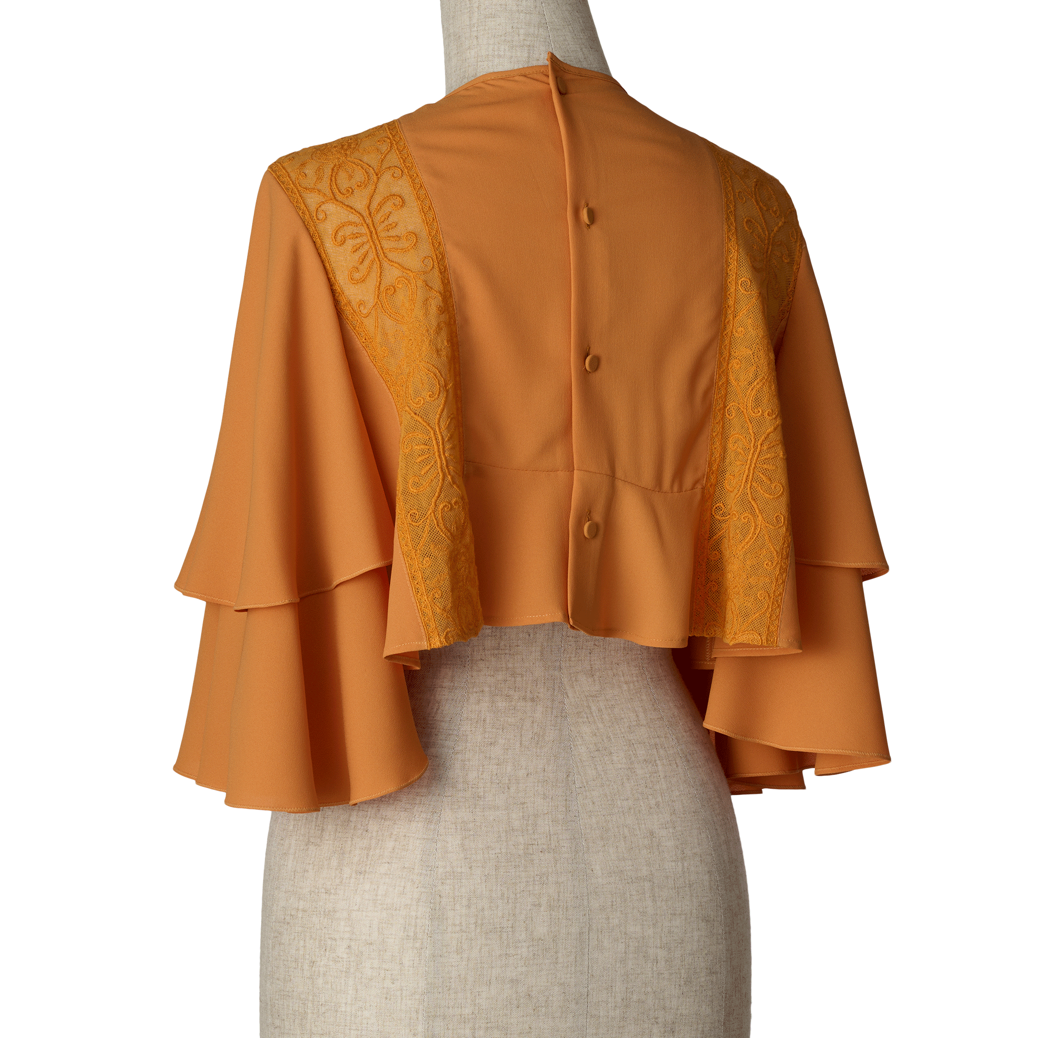 Sun lace cropped blouse Orange