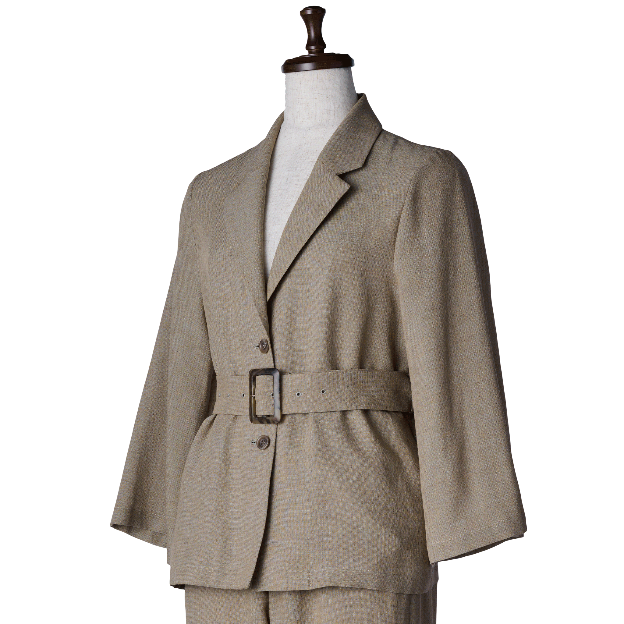Ramie melange summer jacket Beige