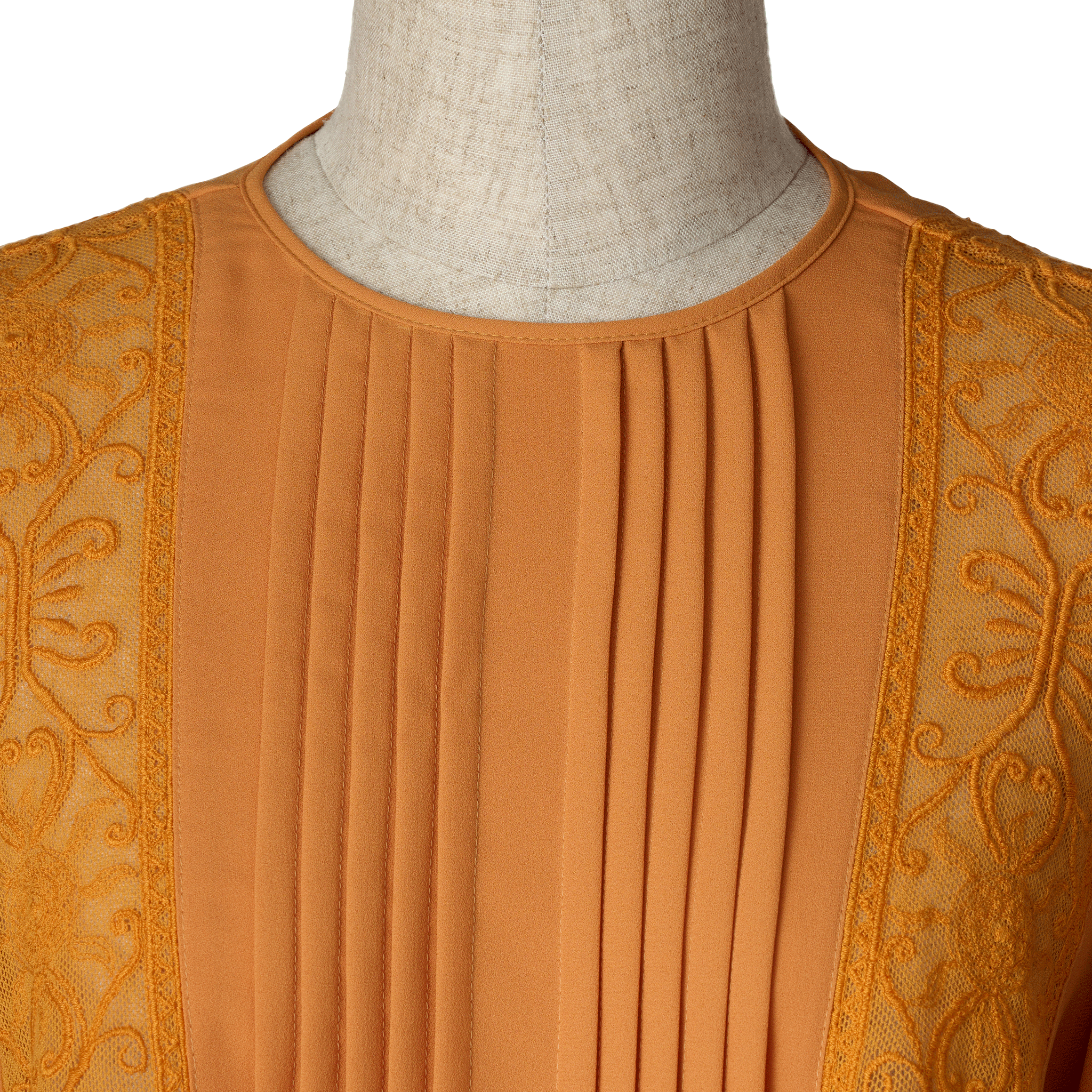 Sun lace cropped blouse Orange