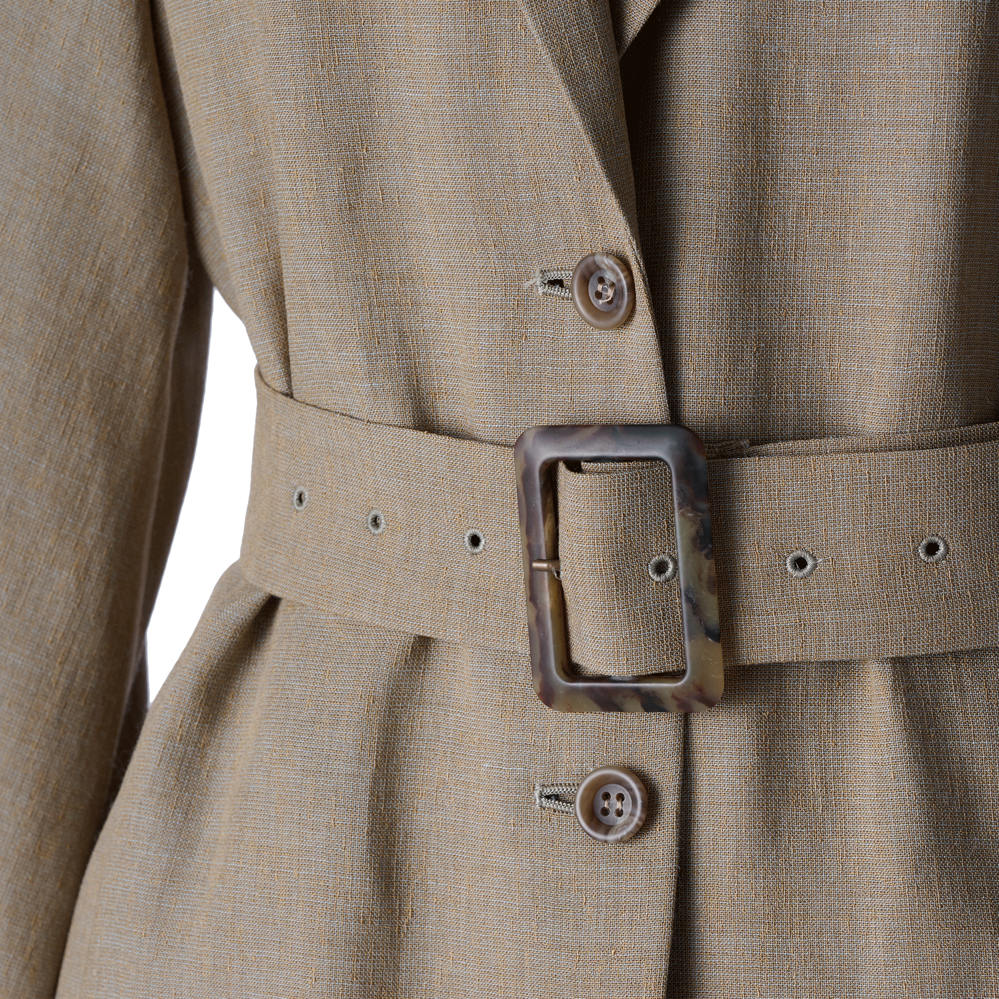 Ramie melange summer jacket Beige