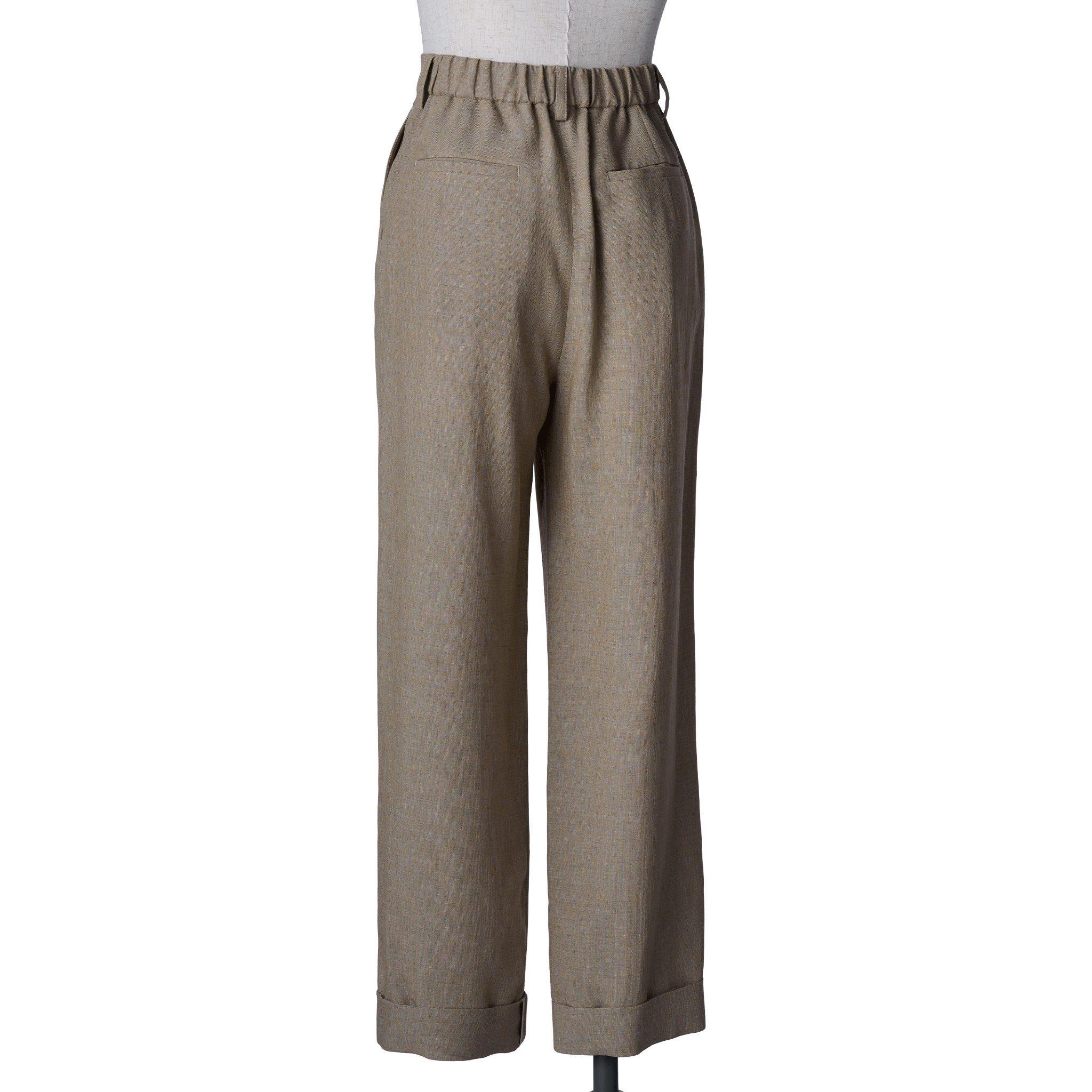 Ramie melange summer pants Beige