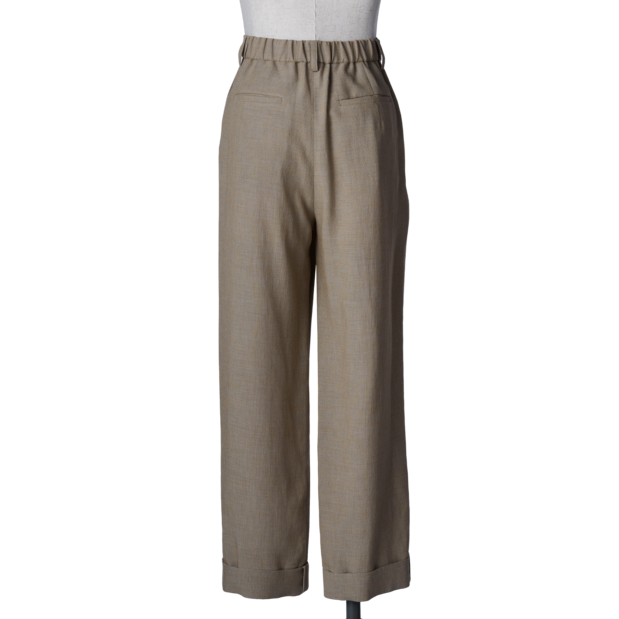 Ramie melange summer pants Beige