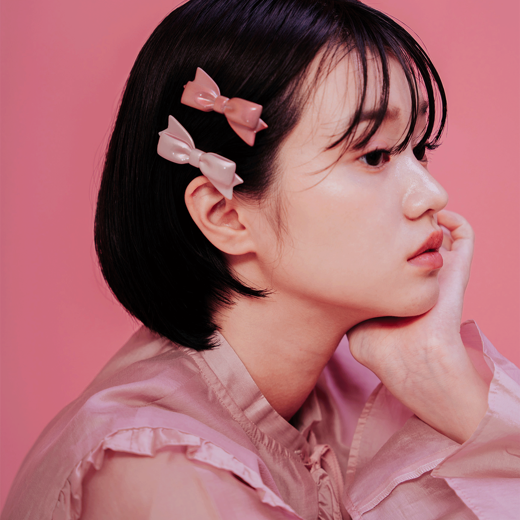 【予約販売商品】Ribbon Hair Barrette - mini -