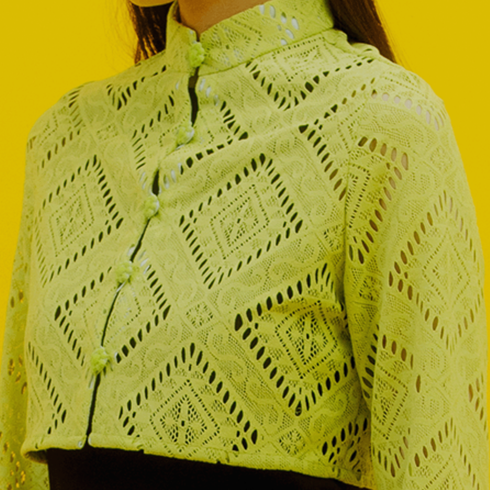KIKU button lace blouse