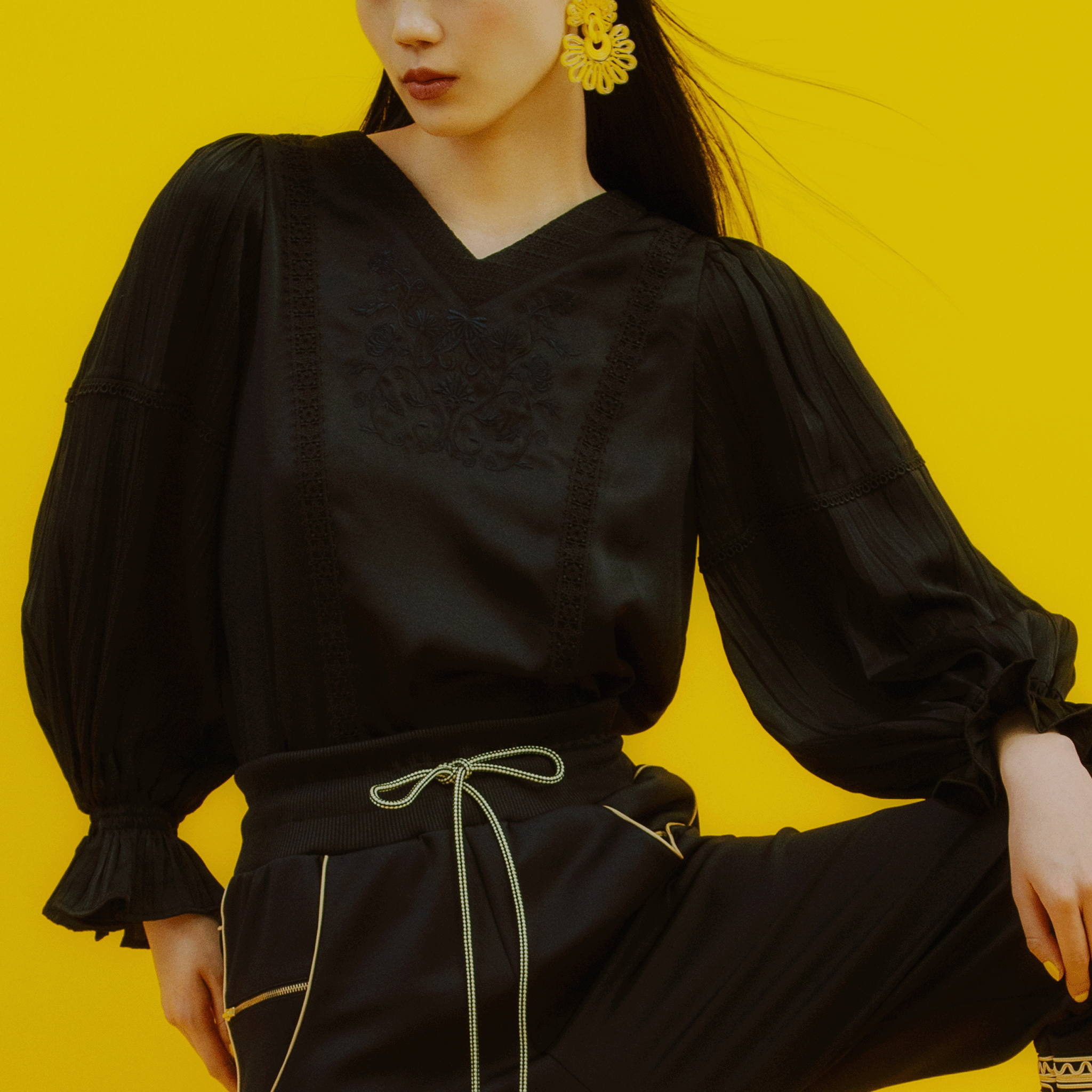 KIKU embroidered blouse