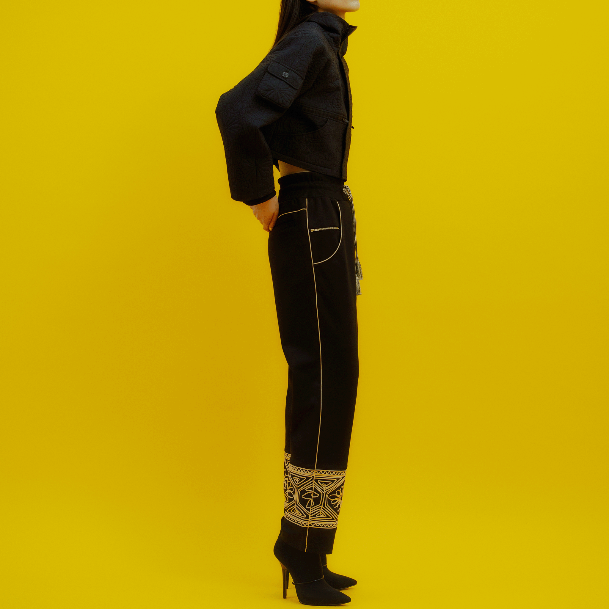 KIKU quilted cropped jacket
