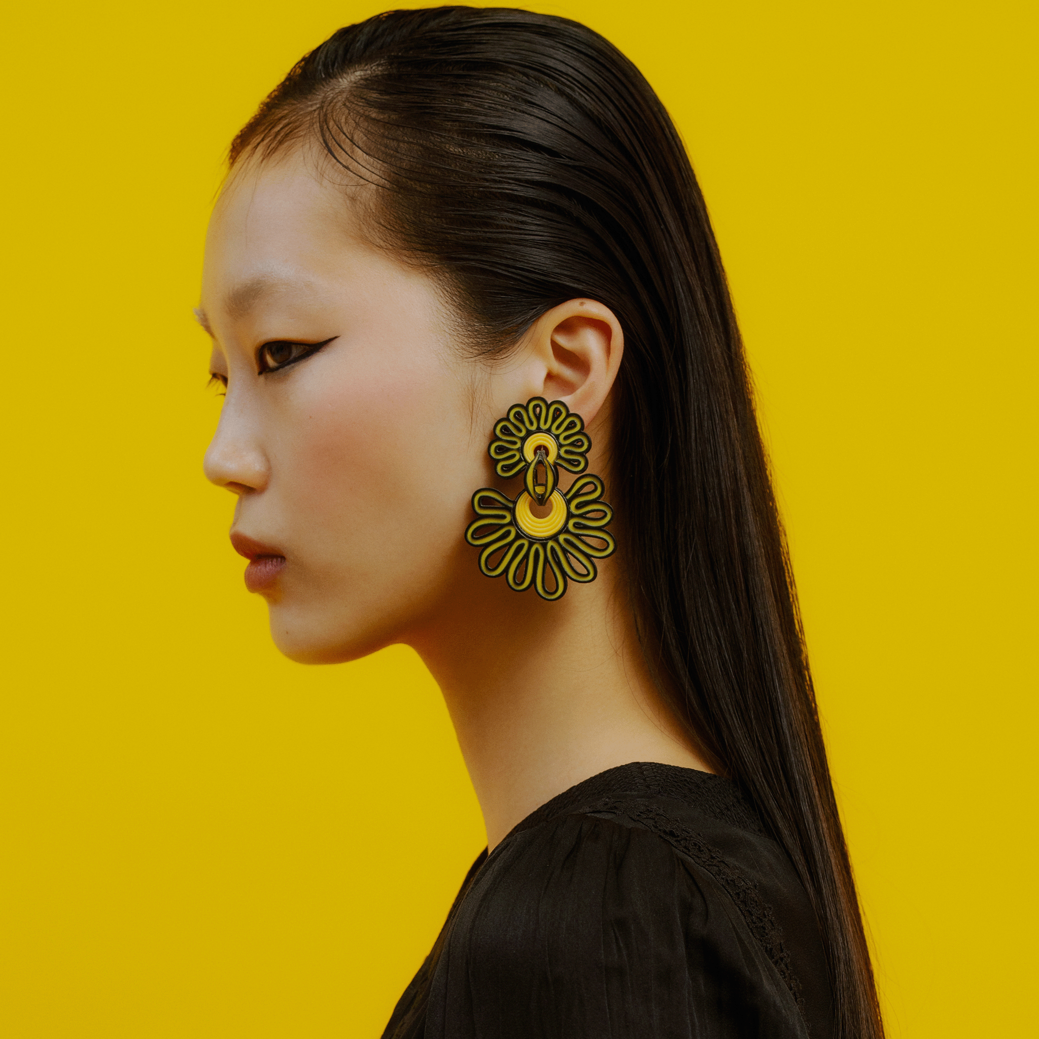 KIKU wave earrings - L -