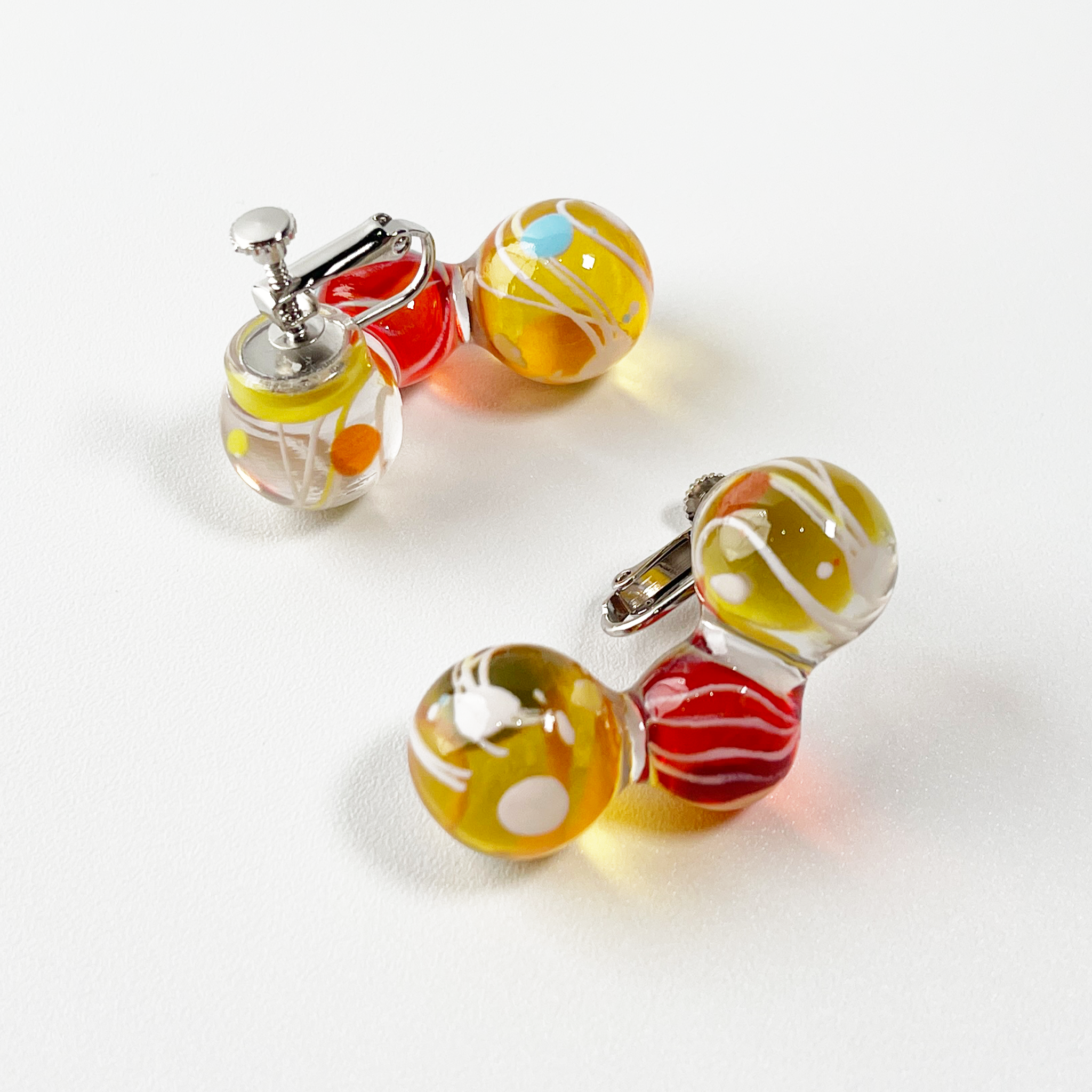 Water Balloon Bubble Earrings ( Set ) Red【予約販売：2026年3月～5月発送予定】