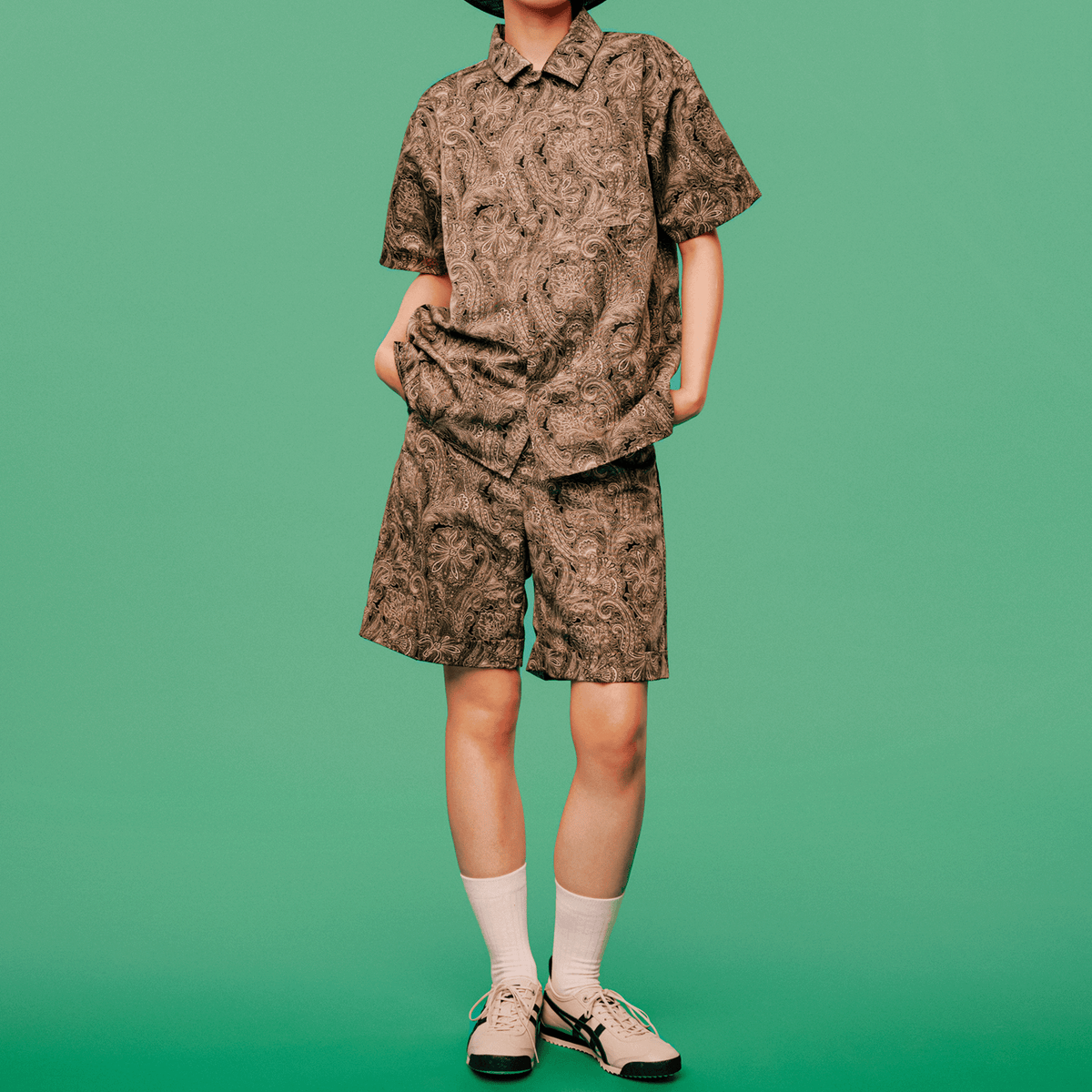 ritsu Paisley-print shirt Black ペイズリー Paisley-print shirt Black
