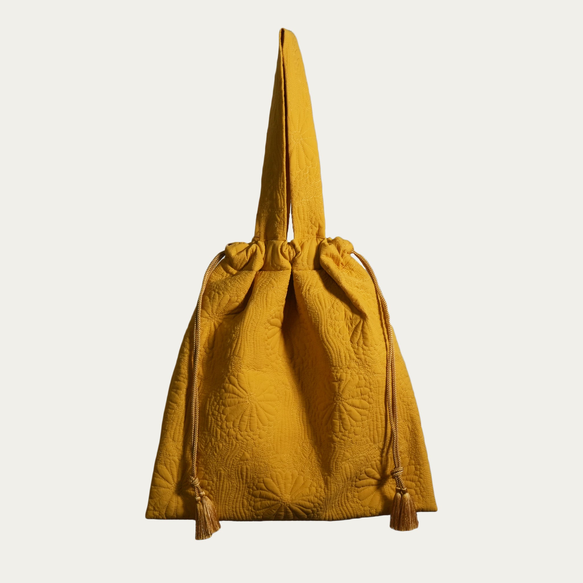 KIKU quilted tote bag Yellow