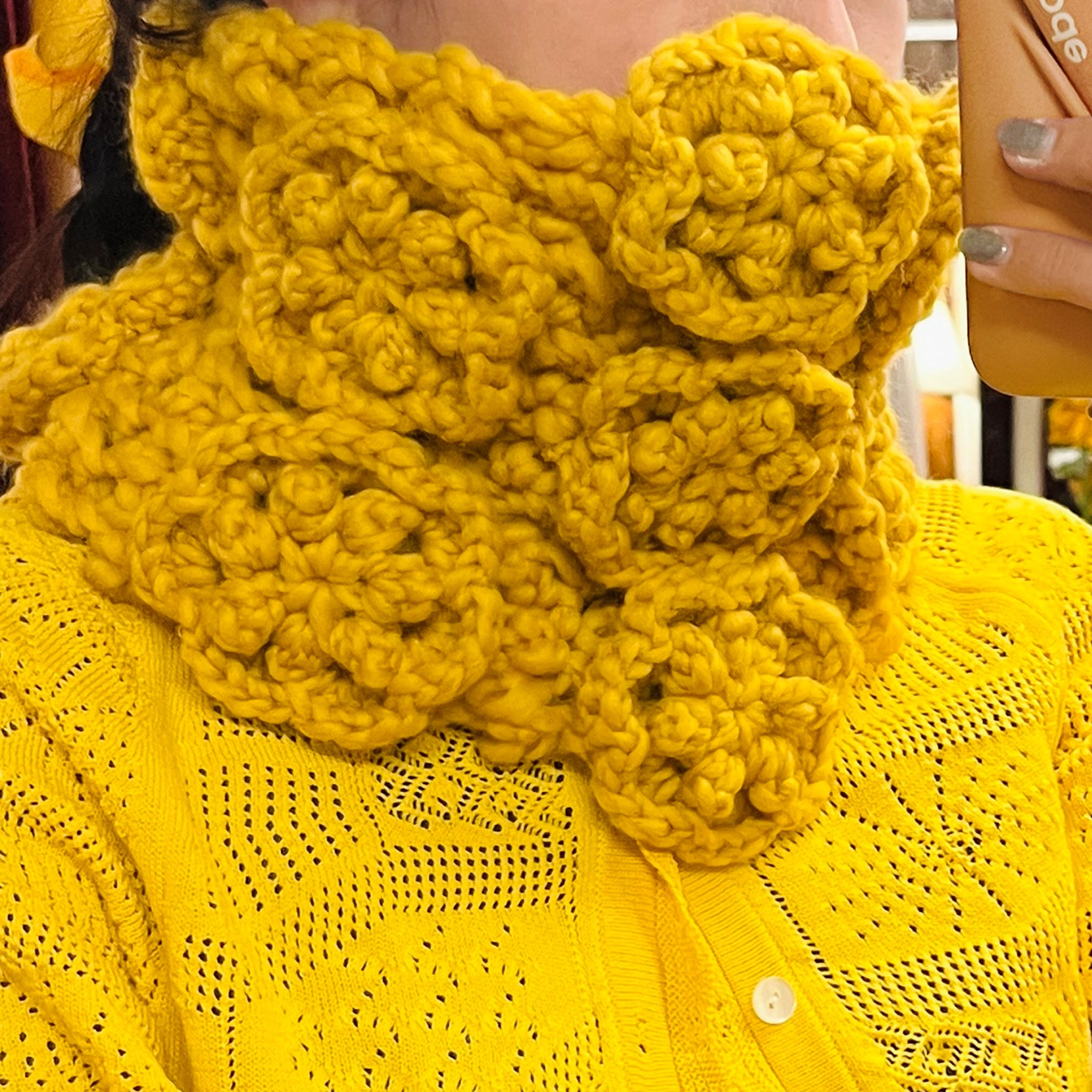 KIKU knit snood Yellow