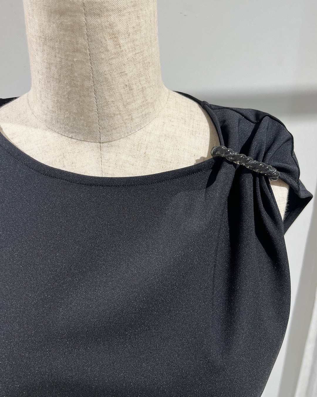 3D-Printed Rope Asymmetric Top Black [PRE-ORDER]