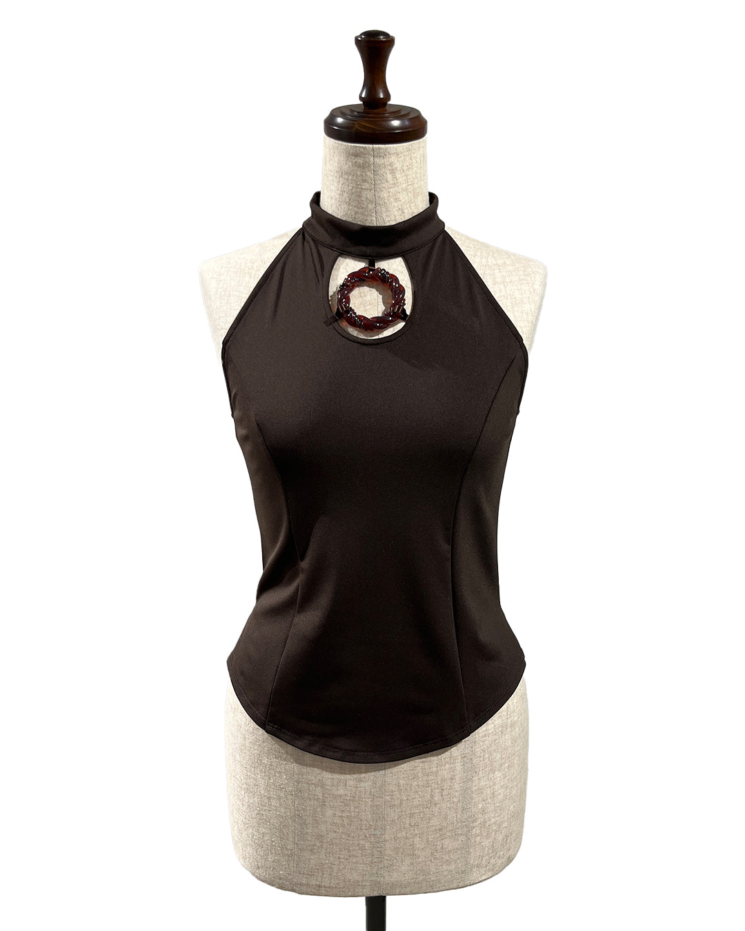 3D-Printed Rope Circle Tank Top Dark Brown [PRE-ORDER]